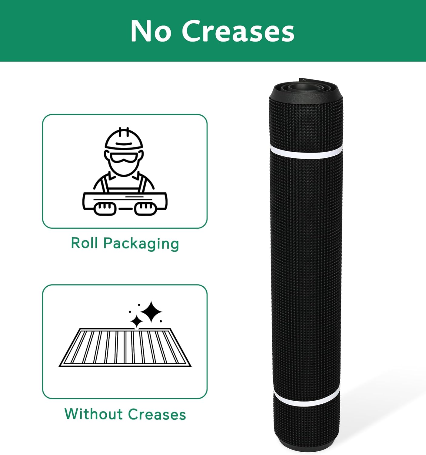 jxgzyy Commercial Outdoor Rubber Mat, 32'' x 39'' Heavy Duty Door Mat, Non Slip Dirt Traping Mat for Entrance, Patio, Outside - Image 6