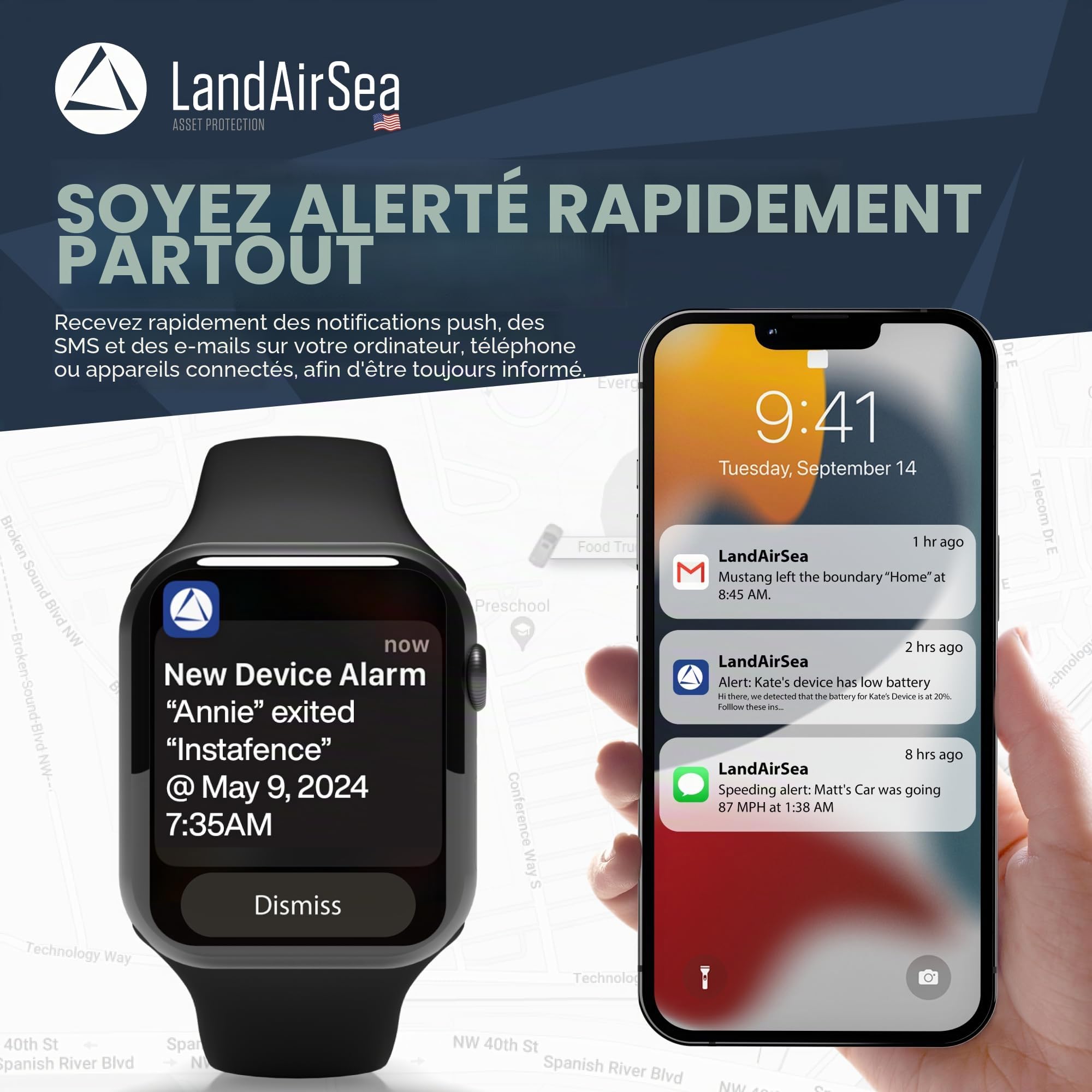 LandAirSea 54 GPS Tracker + 12-Month Prepaid Subscription. Long Battery, Magnetic, & Waterproof. Global GPS Tracker for Vehicles. Made in The USA from Domestic & Imported Parts