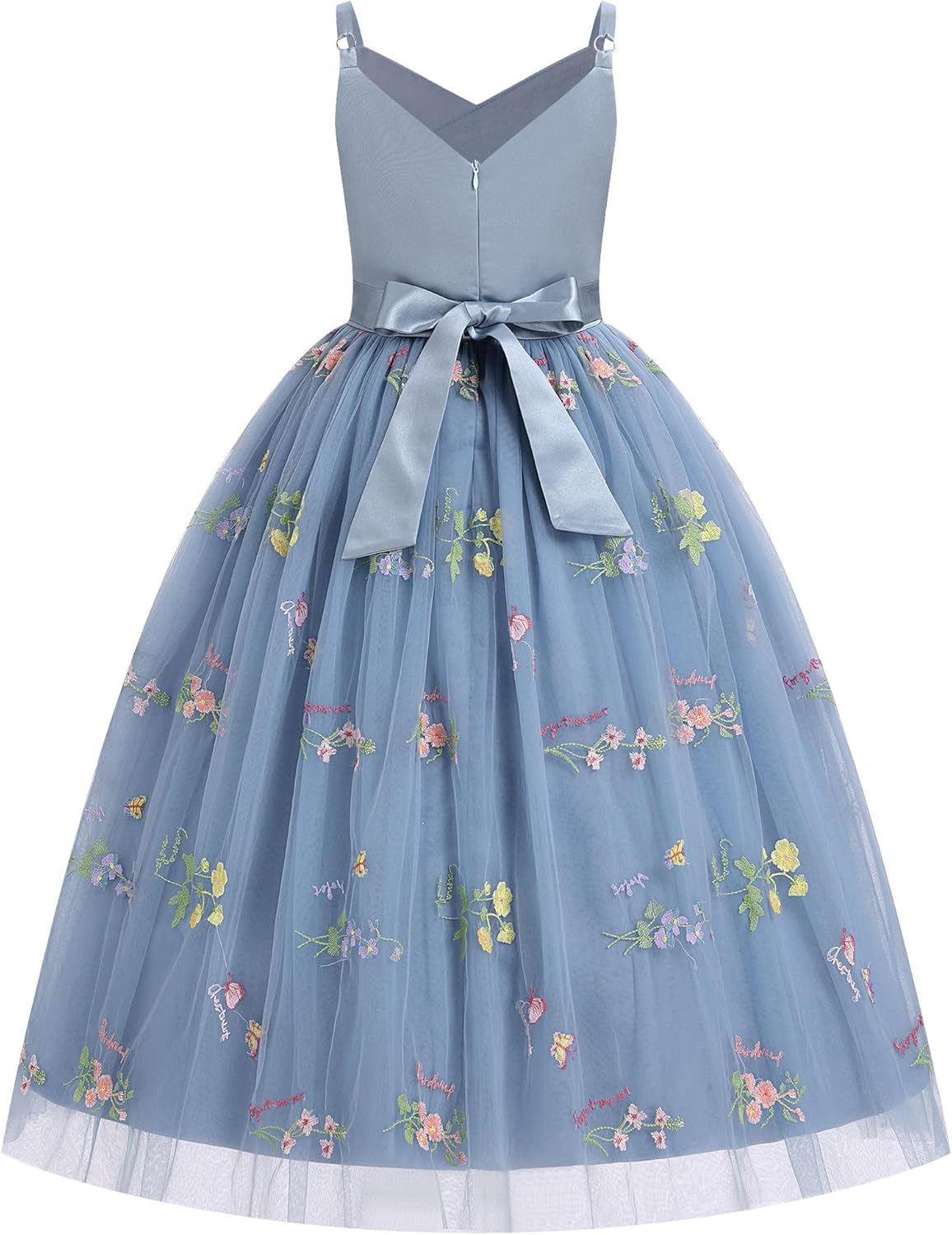 IDOPIP Flower Girl Dress for Wedding Formal Pageant Dresses for Girls Junior Bridesmaid First Communion Birthday Tulle Gown - Image 4