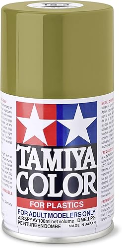 Tamiya 85003 Pintura en aerosol de laca, TS-3 amarillo oscuro, lata de aerosol de 3.4 fl oz