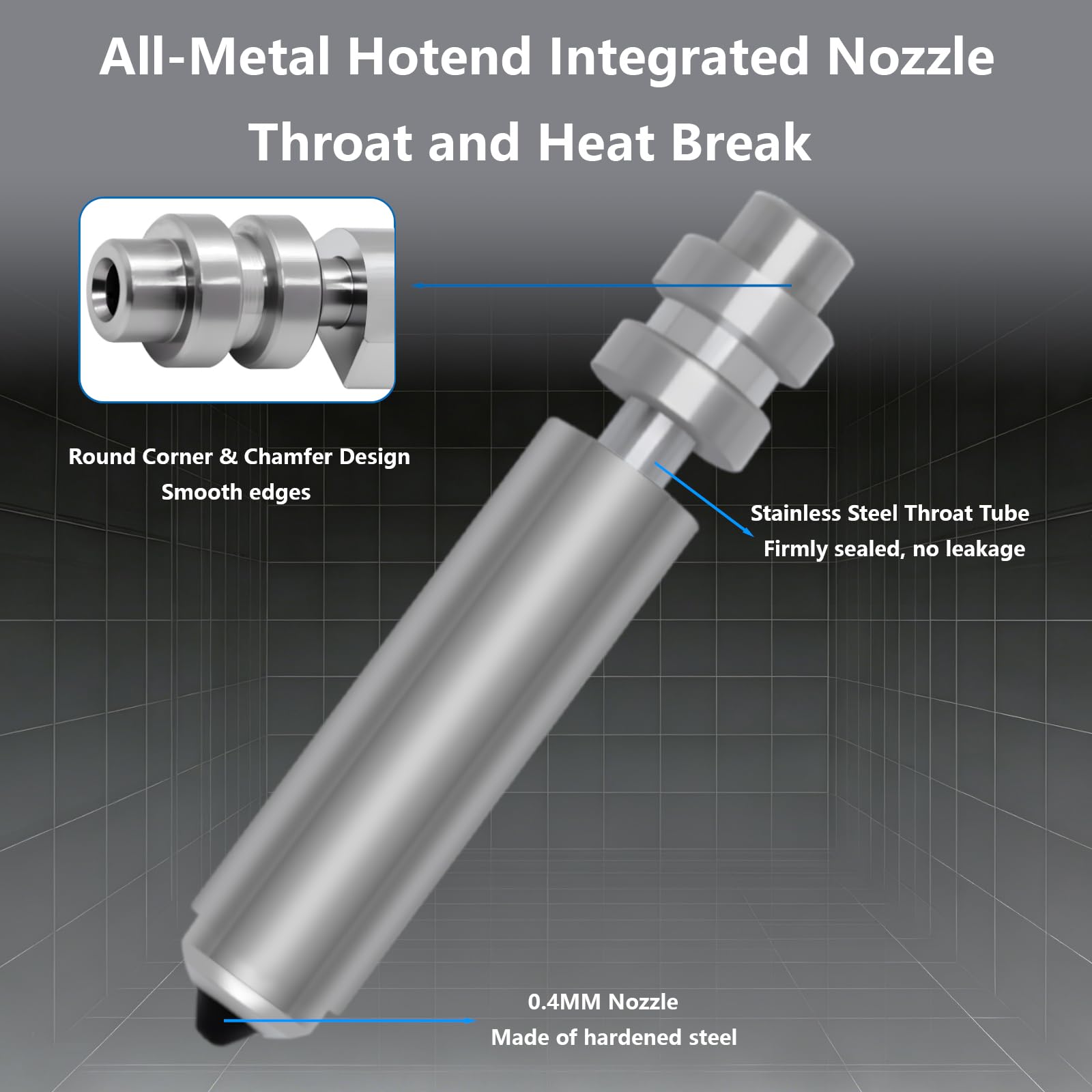 2 sztuki dysz 0,4 mm do Anycubic Kobra X, zintegrowana rurka ze stali hartowanej dysze szybka wymiana w całości z metalu, wysoka prędkość Hotend Dysza Kobra X wymienna głowica drukująca Hotend 0,4 mm