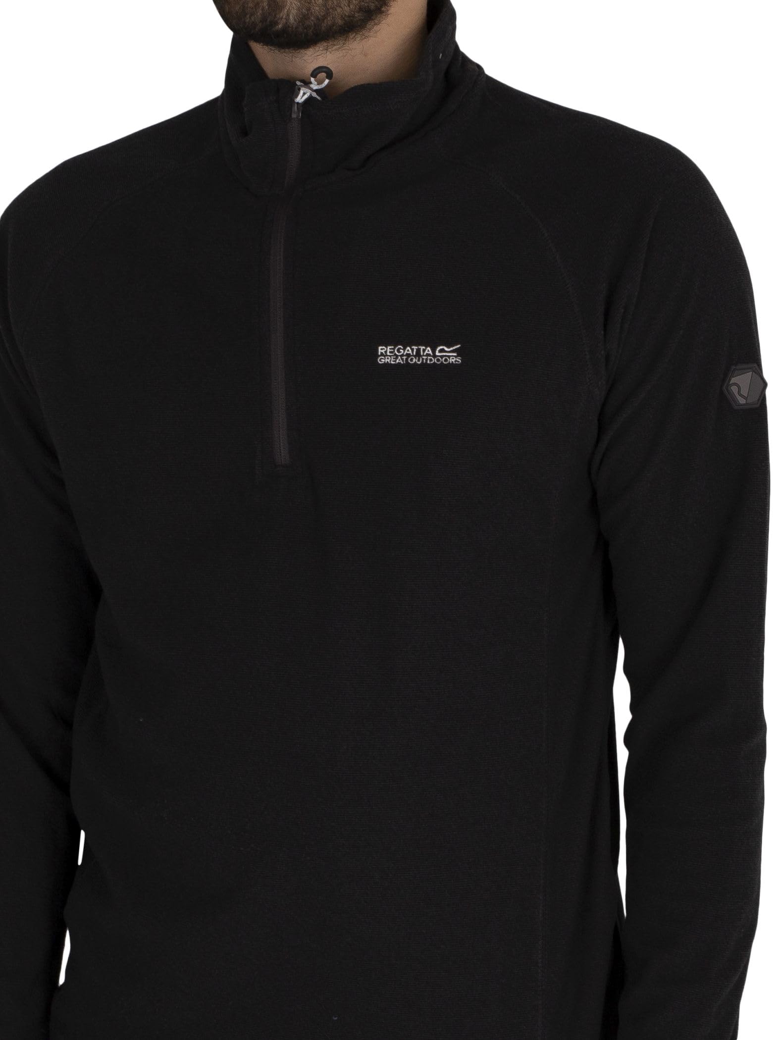 Regatta Homme Sweatshirt Léger À Rayures Mi-Zippées Montes, Ash