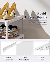 Vista 3 de Kitsure - Zapatero no tejido de alta calidad, organizador de zapatos para armario, entrada, garaje y pasillo, estantes de zapatos apilables largos