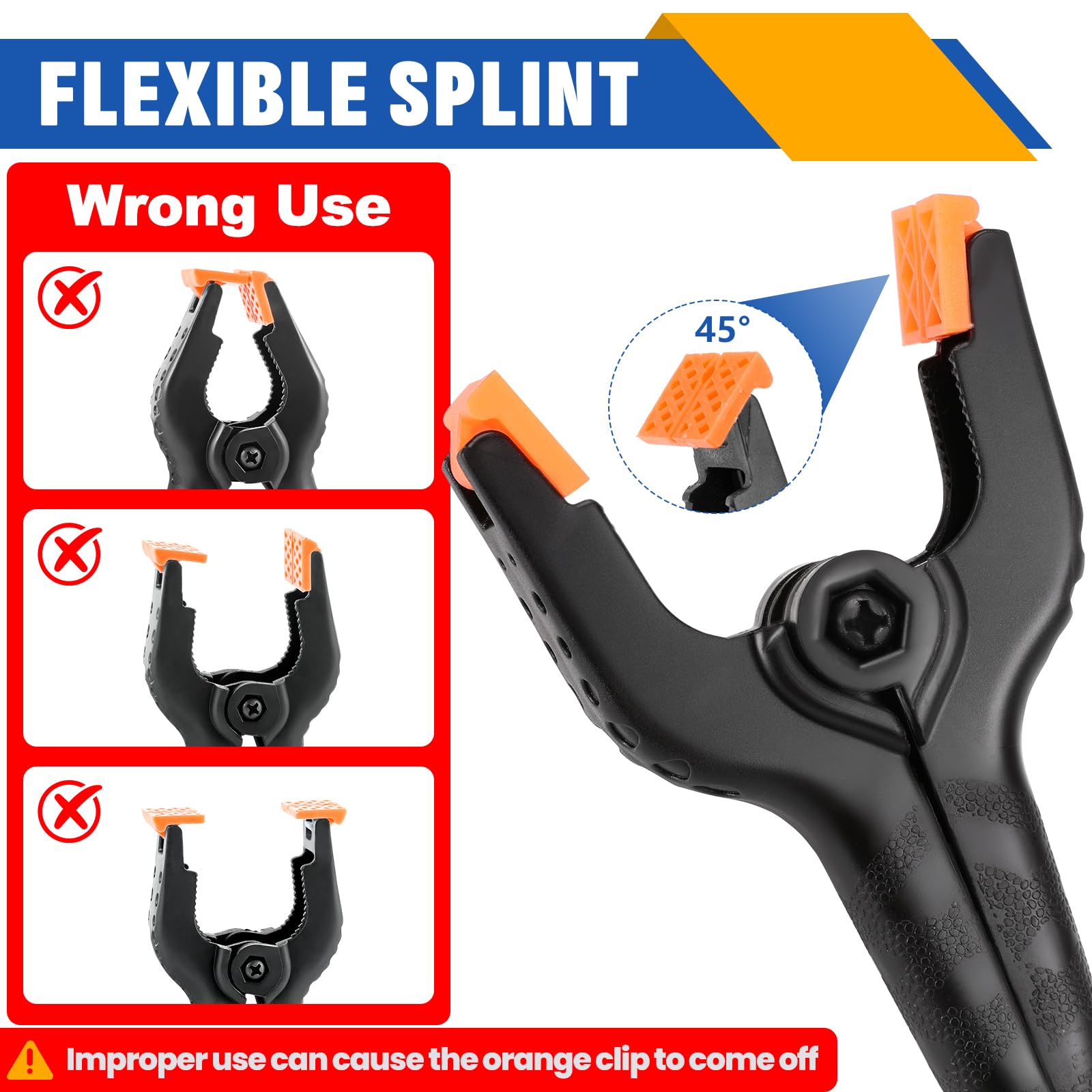 24 Pack 3.5 inch Plastic Spring Clamps, Black Heavy Duty Clips, Backdrop Clips, Plastic Clamps for Crafts, Backdrop Stand, Woodworking, Photography