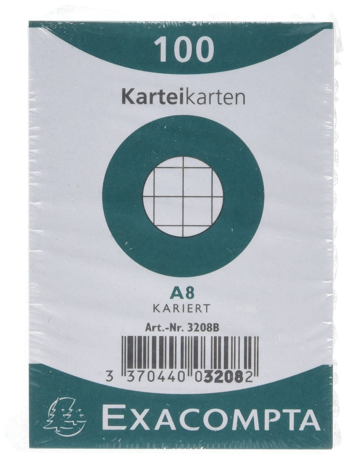 Exacompta Index Cards 3208B A8 White 5.2 X 7.4 X 2.3 Cm Pack Of 48