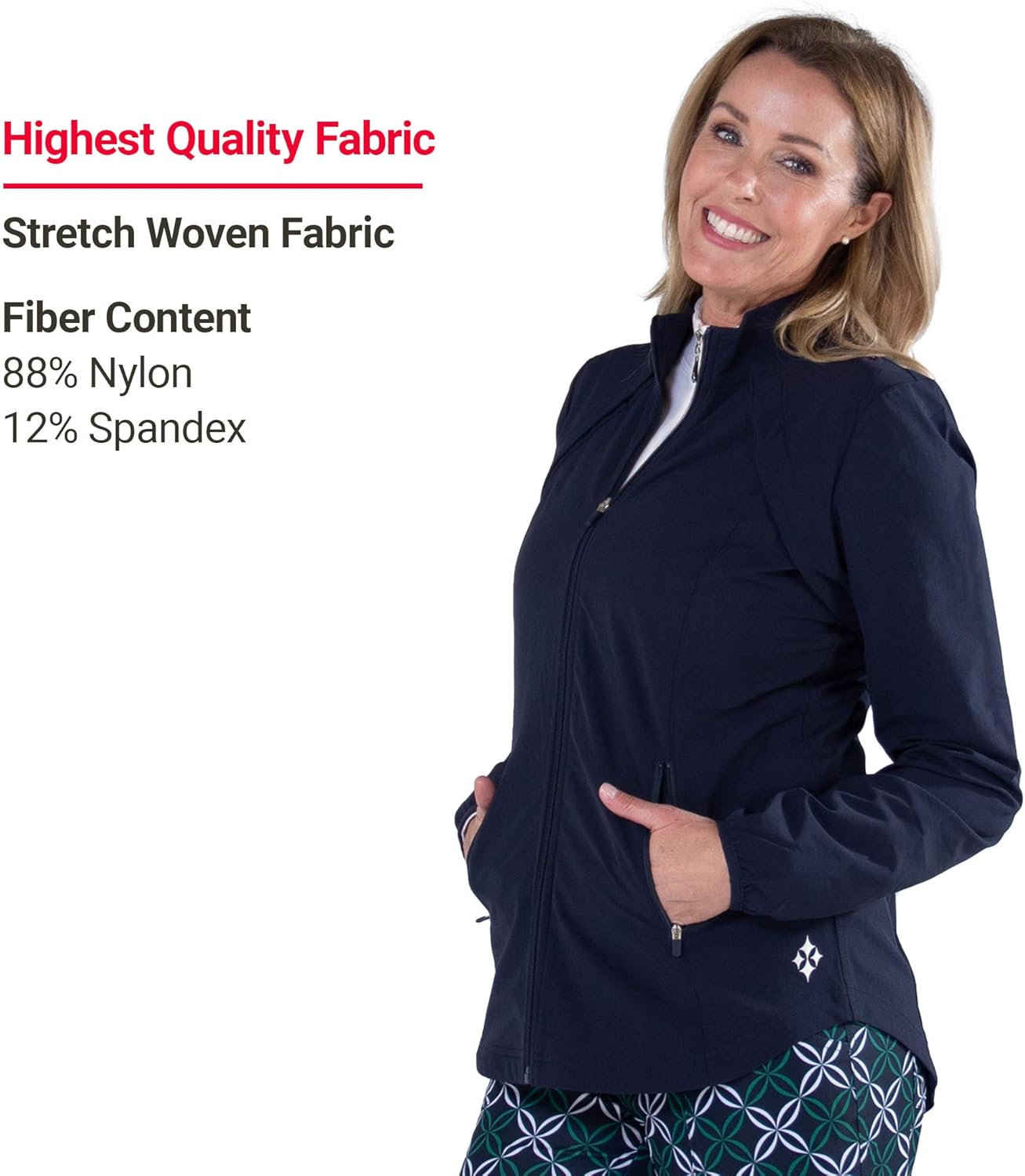 Jofit Apparel Women’s Athletic Clothing Wind Jacket with Removable Sleeves for Golf & Tennis