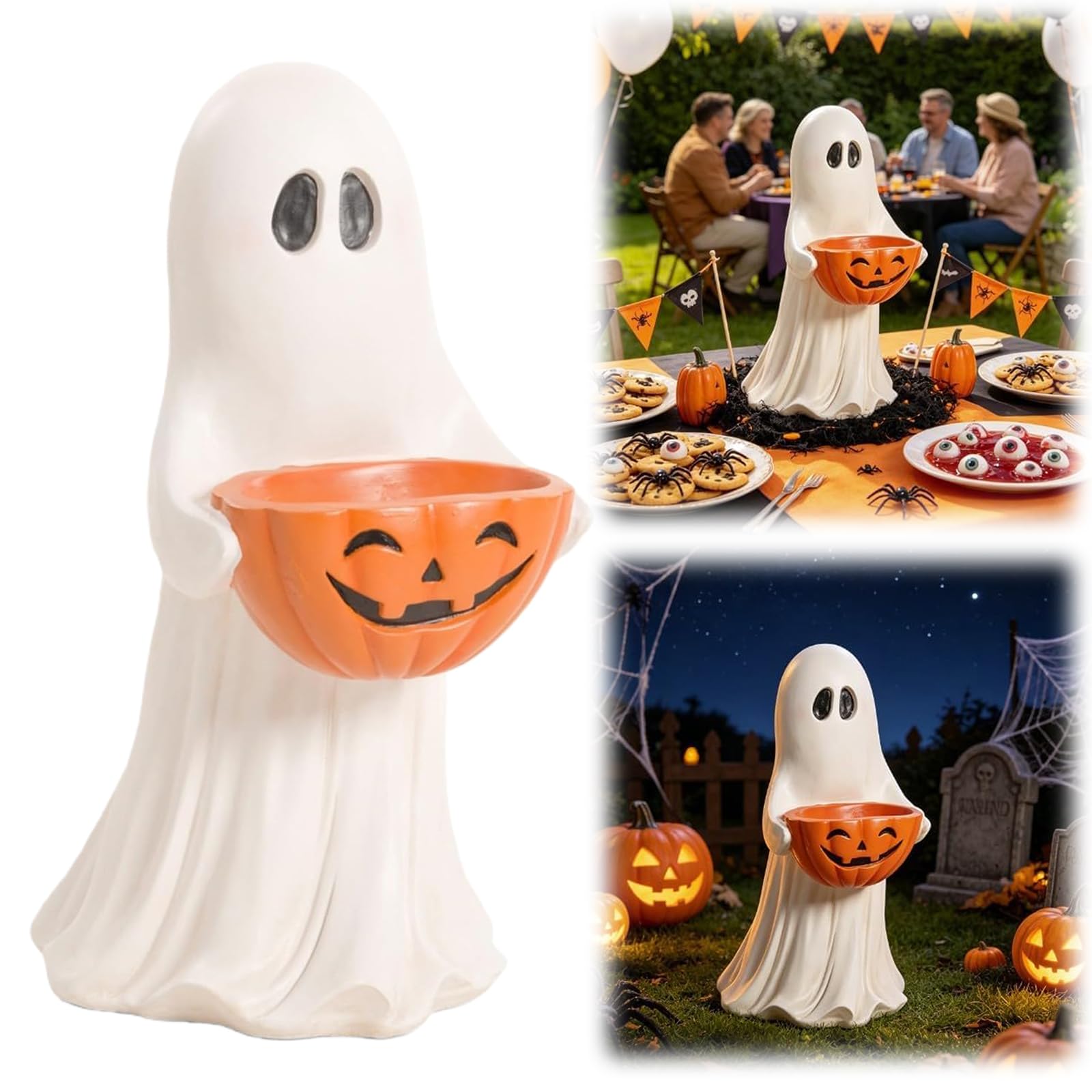 Scultura Fantasma Statuetta di Halloween in Resina (35 cm)