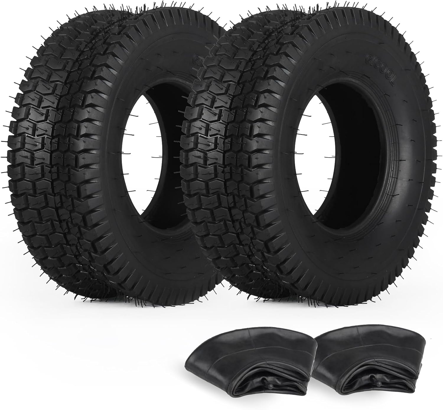 13x5.00-6 Tire and Inner Tube Set, TR-13 Straight Valve Stem, Replacement Riding Mower Front Wheel Assembly, 2 Pack