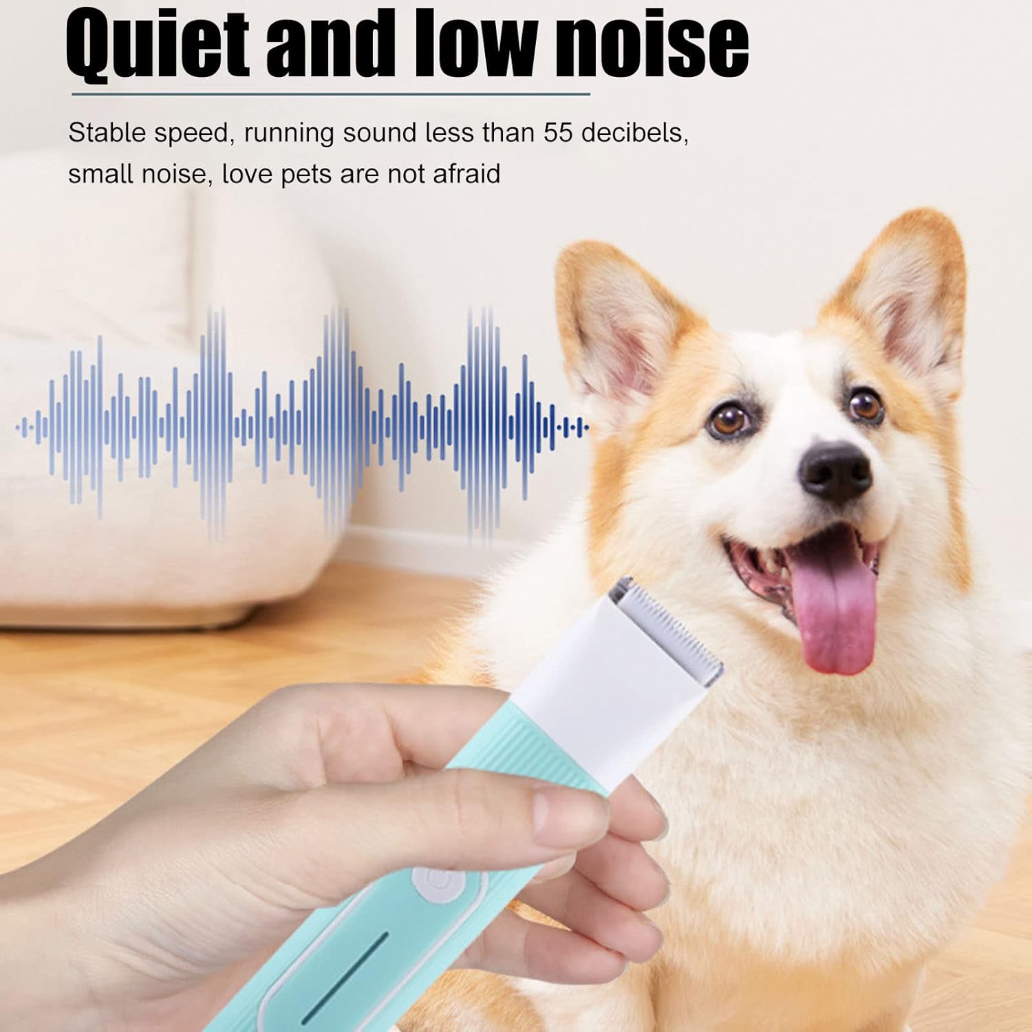 Professional Dog Clippers Grooming Kit 4 Blade Heads with Comfortable Grip for Pet Hair Trimming