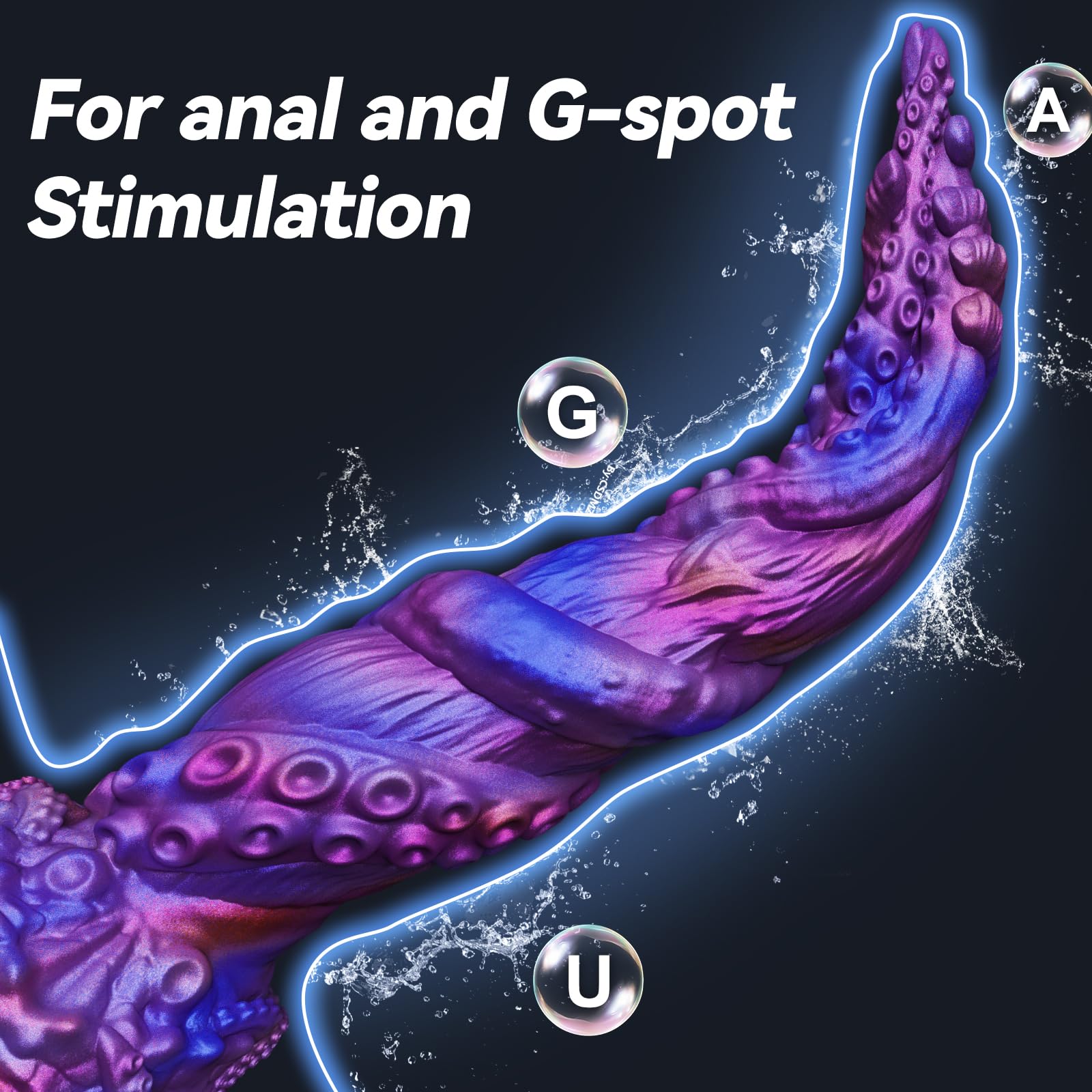 10.7"  Silicone 3 Knot Dildo–Fantasy Knotted Horse Dildo with Suction Cup, G-Spot & Clitoral Stimulating Large Adult Sex Toy for Women, Men, Gays, Anal Plug, Wall, Thicker