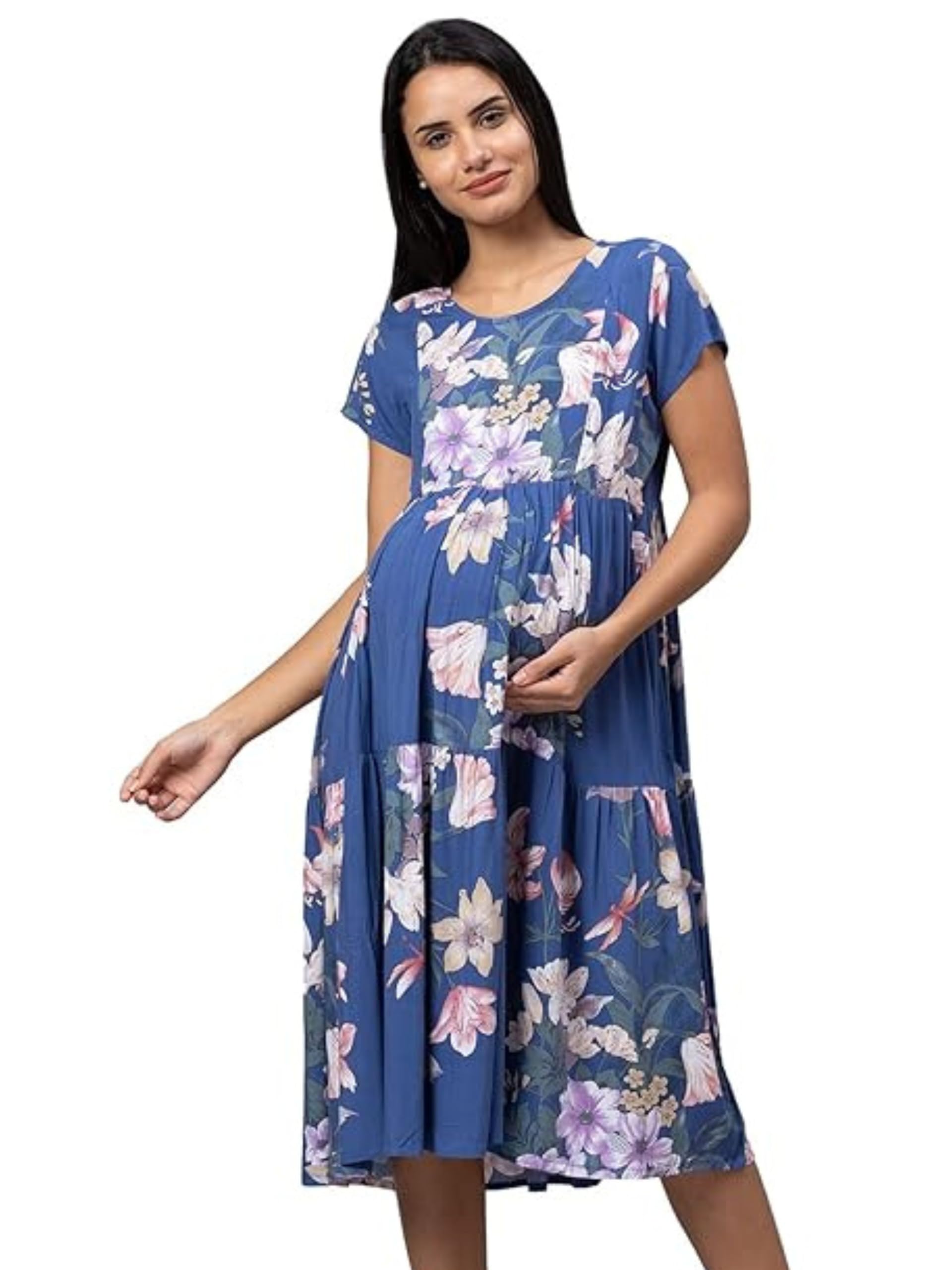 av2 Women Rayon Maternity Feeding Layered And Tiered Kurti 5124-picture-32