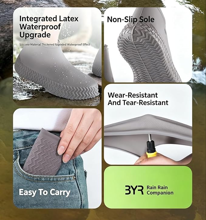 Protectores impermeables para calzado SUJAYU talla L gris miniatura 5
