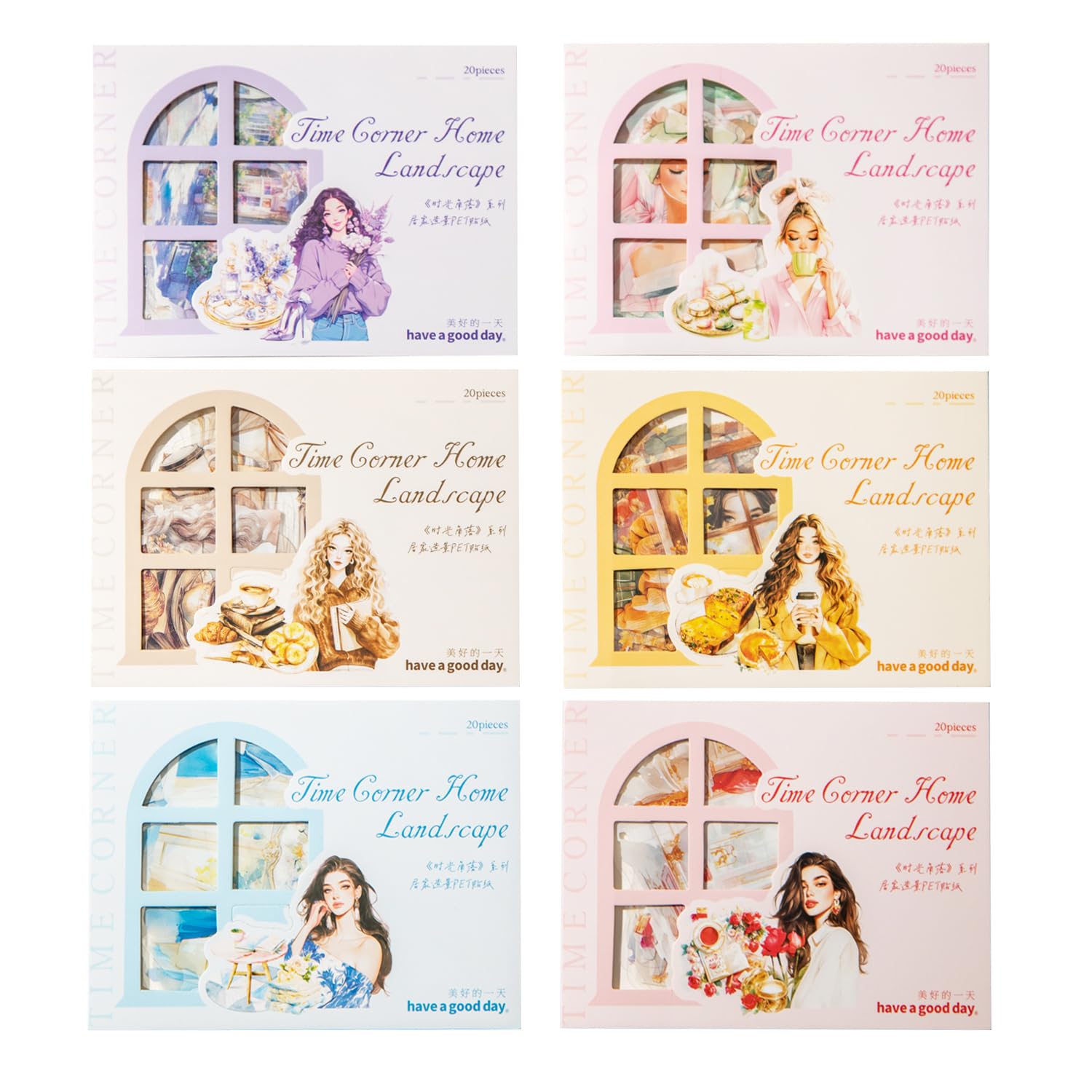 Alideco 120pcs Scrapbook Stickers Vintage Home Girls Scrapbooking Junk Journal Crafts Embelishment Decoration Stickers (shiguangjiaoluo)