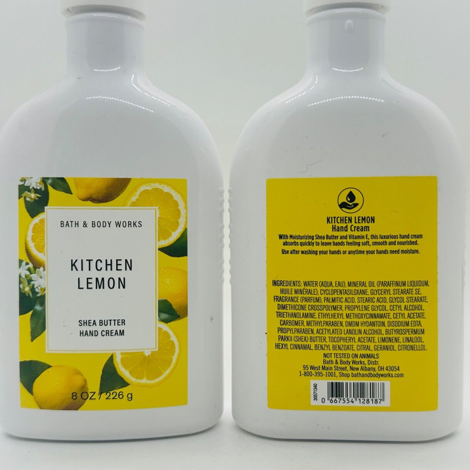 2 Bath KITCHEN LEMON bath Body Hand Cream Lotion 8 oz With Pump