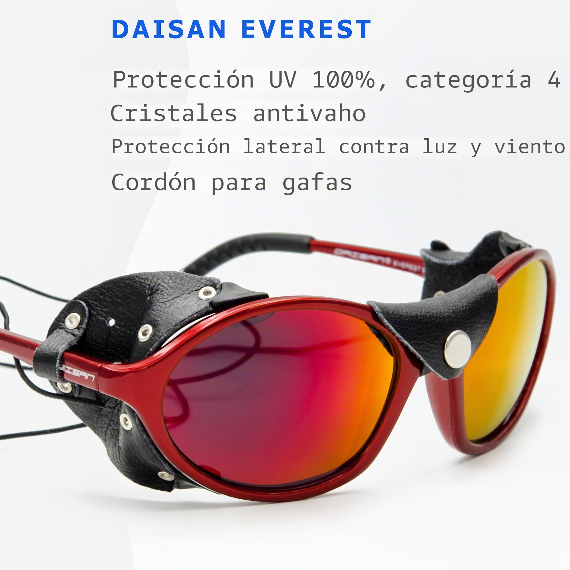 Daisan Gafas de glaciar con protección lateral, categoría 4, protección UV, para senderismo y excursiones en alta montaña