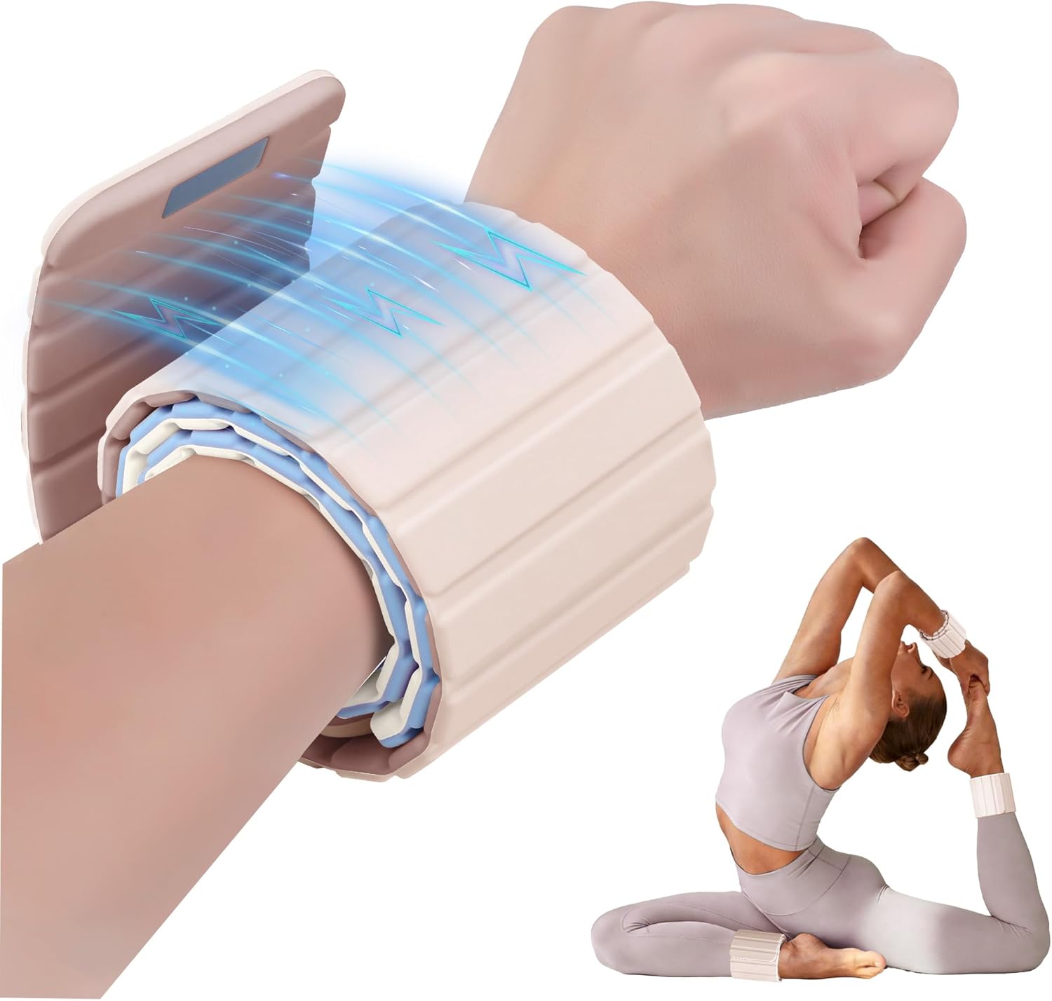 Wrist Weights Ankle Weights for Women 1 Pair (1.1 lb/2.2 lb Each) Silicone Magnetic Leg Arm Weighted Bracelet for Home Yoga Pilates Gym Workout Walking Jogging