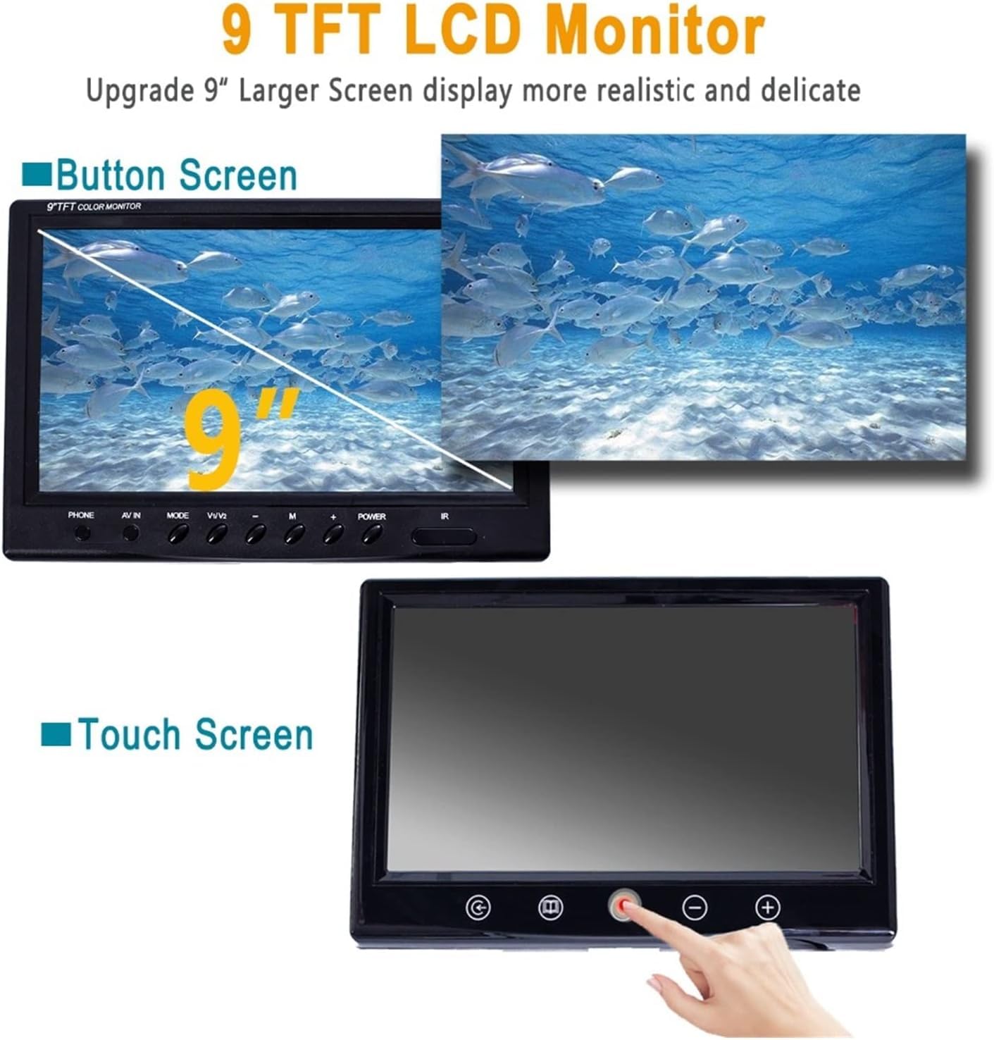 Kamera kanalizacyjna z monitorem 9-calowym, kamera wideo do inspekcji rur 17 mm, 8 GB karty TF DVR, wodoodporny endoskop przemysłowy IP68 do kontroli odpływu i rurociągów