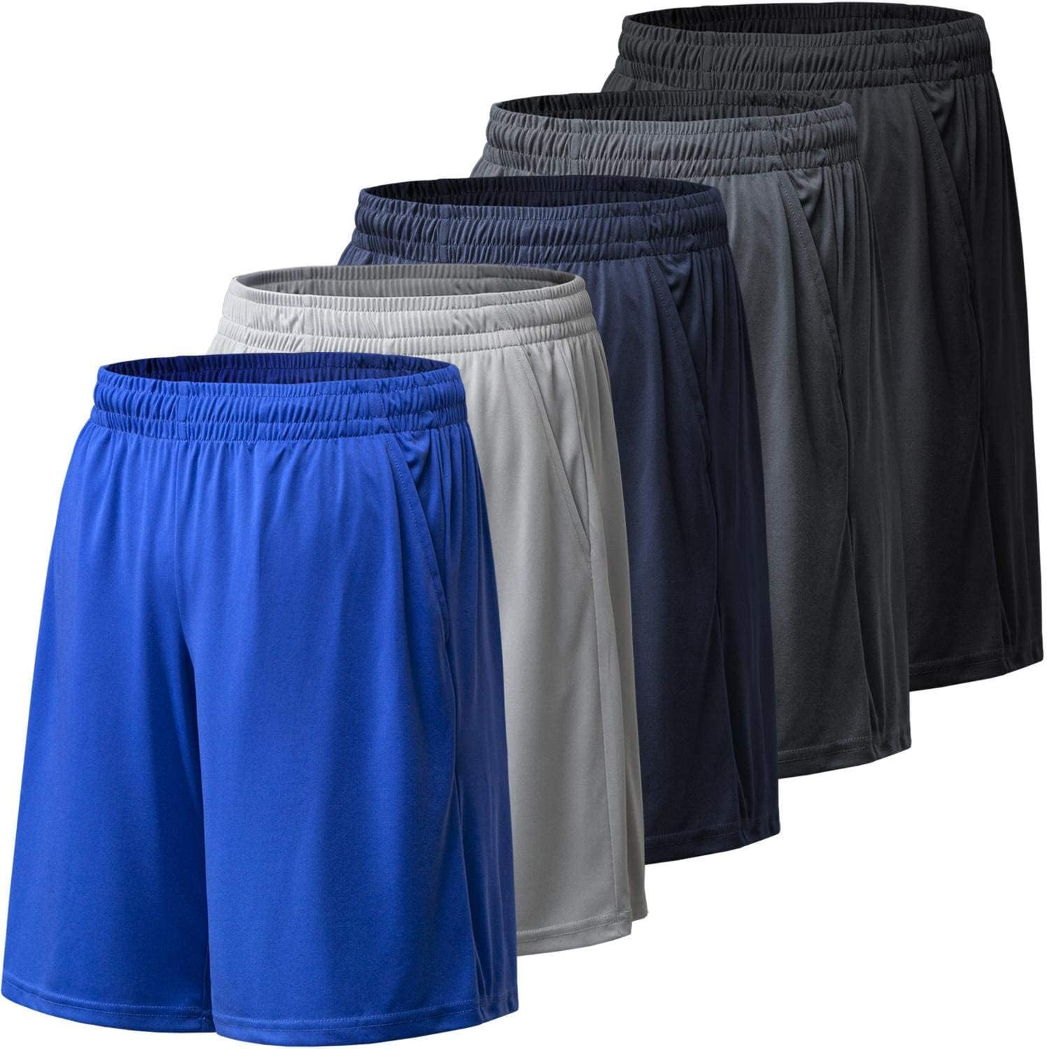 BALENNZAthletic Shorts for Men with Pockets and Elastic Waistband Quick Dry Activewear