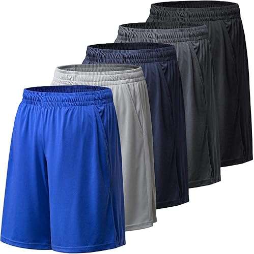 BALENNZ - Pantalones cortos deportivos para hombre, con bolsillos y cintura elástica, de secado rápido