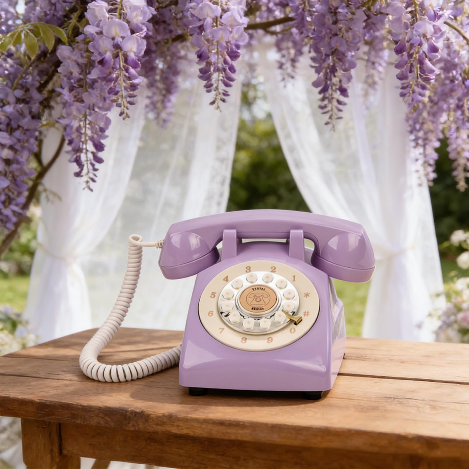 Telefono con quadranti rotanti con registratore per catturare momenti speciali, libro degli ospiti, libro dei messaggi uditivi, registratore telefonico retrò