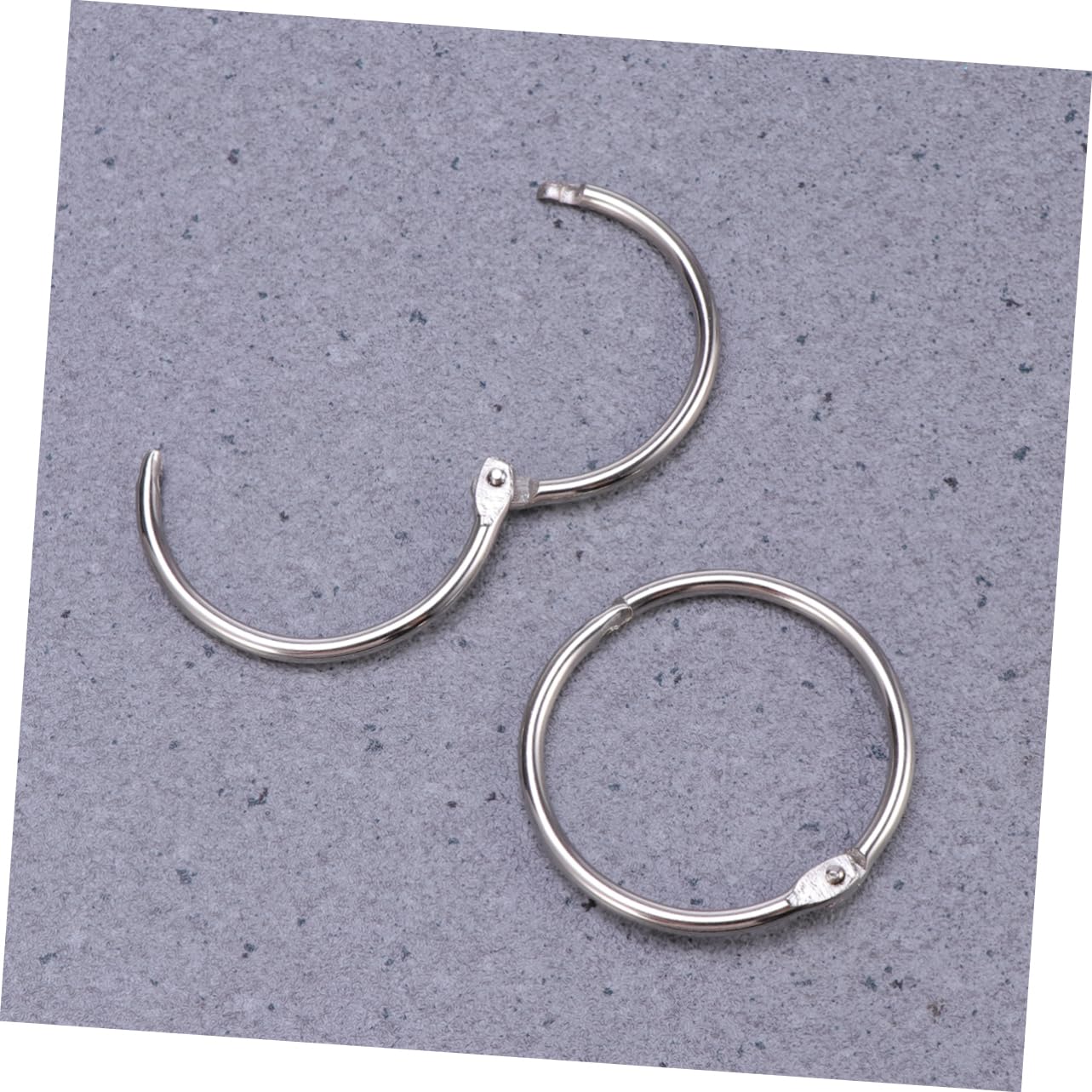 Anelli per Fogli Sciolti in Metallo 100 Pezzi, Argento | Diametro Interno 38mm e Esterno 45mm, Spessore 3, 0mm, per Memo Filing e Sample Holders