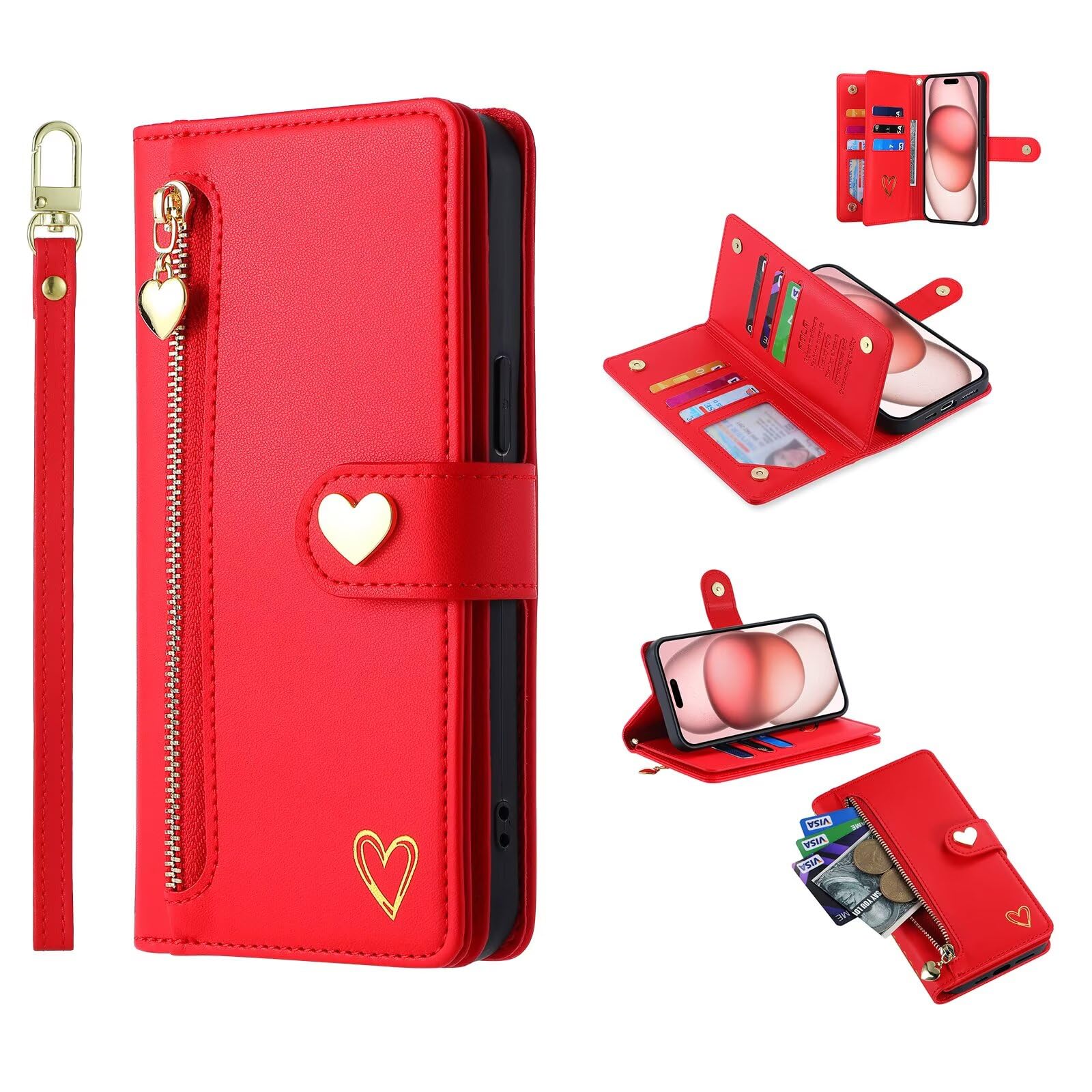 OKZone Cover per Sasung Galaxy A34 5G, Custodia Flip Pelle Portafoglio