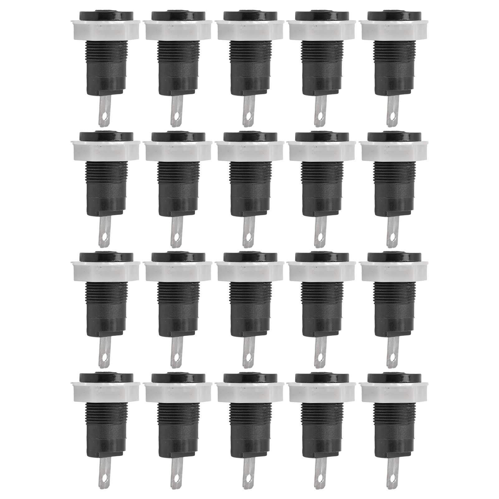 Banana Socket Binding Post Adapter Brass Safe Welding Grounding Terminal for 4mm 402 1KV A (Black)