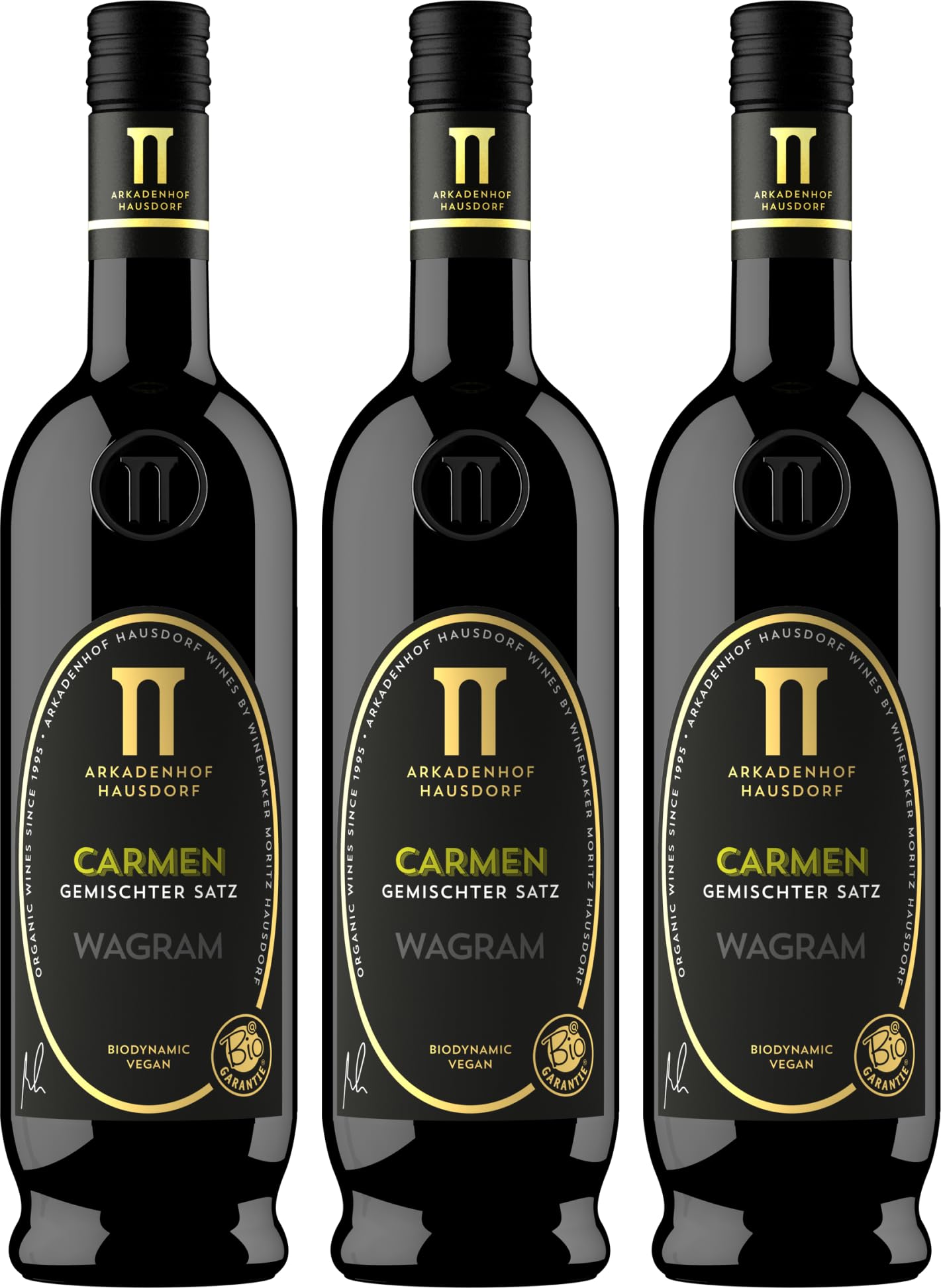 Gemischter Satz CARMEN - Der Begehrte | Bio Weißwein trocken | biologisch, vegan, histaminfrei, handlese | Qualitätswein aus Österreich, Wagram | Bioweingut Arkadenhof Hausdorf (3x 0.75l)
