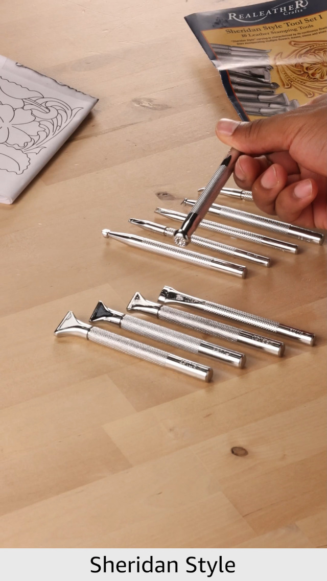 Amazon.com: Realeather Leather Stamps Tool Set for Leather