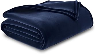 Full/Queen Snuggle-Ready Throw Blanket | Durable Machine Washable Pet Friendly | All-Season Comfort | Layering Bed Sofa Blanket | Cozy Navy