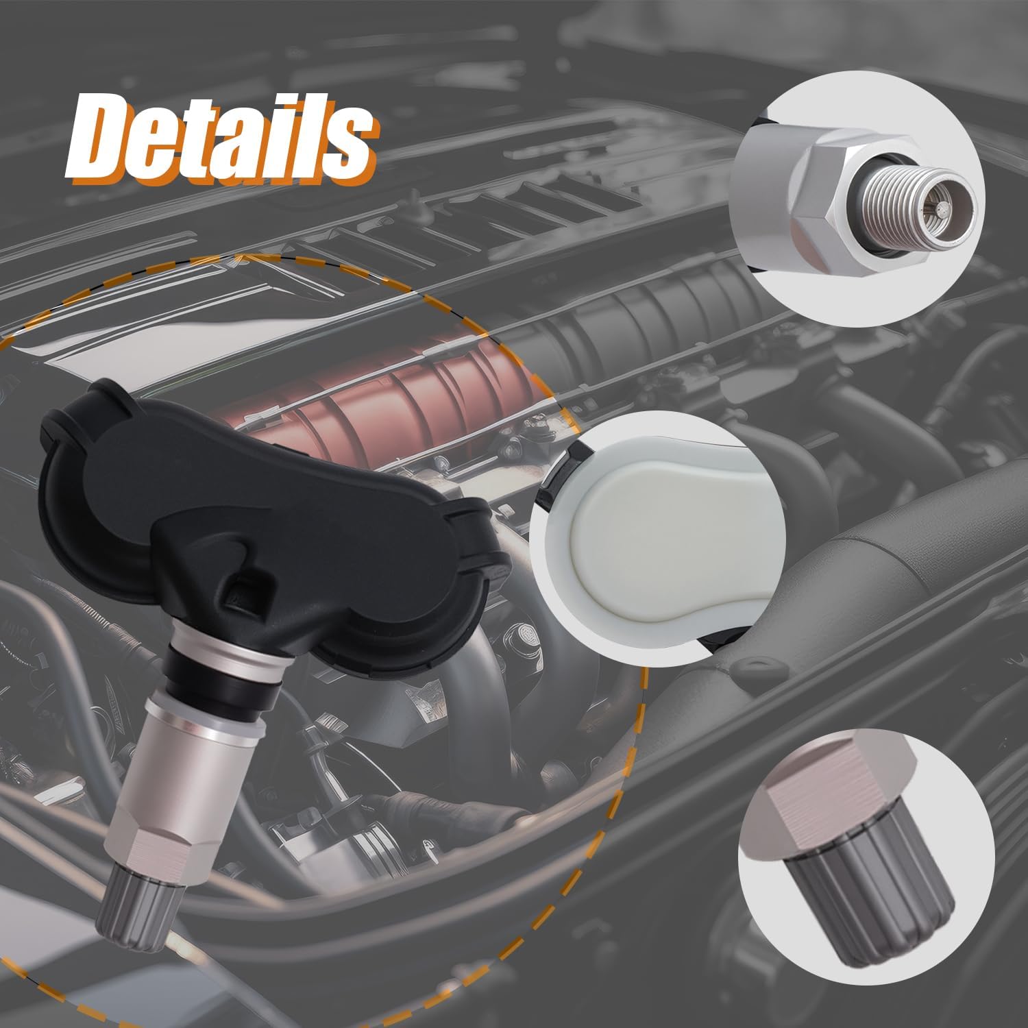 Pre-Programmed TPMS Sensor Tire Pressure Monitoring Sensor 42753SNAA83 fit for Acura CSX, fit for Honda Civic CR-Z Element Fit Insight Odyssey 2005-2017, 42753-TR0-A81, 42753TR0A81-315MHz (4)