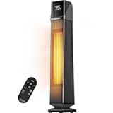 Space Heater Large Room&comma; 30" Electric Heaters for Indoor Use with Thermostat and Remote&comma;70° Oscillation&comma; 24H Timer&comma; 1500W Fast Heating Portable Heaters for Office&comma; Bedroom&comma; Home - Black