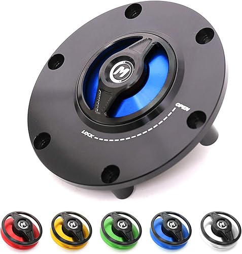 Miniatura 5 de Autobahn88 Tapa de depósito de combustible para motocicleta, sin llave, bloqueo y liberación rápida, compatible con Suzuki Gixxer 250 2016-2019,