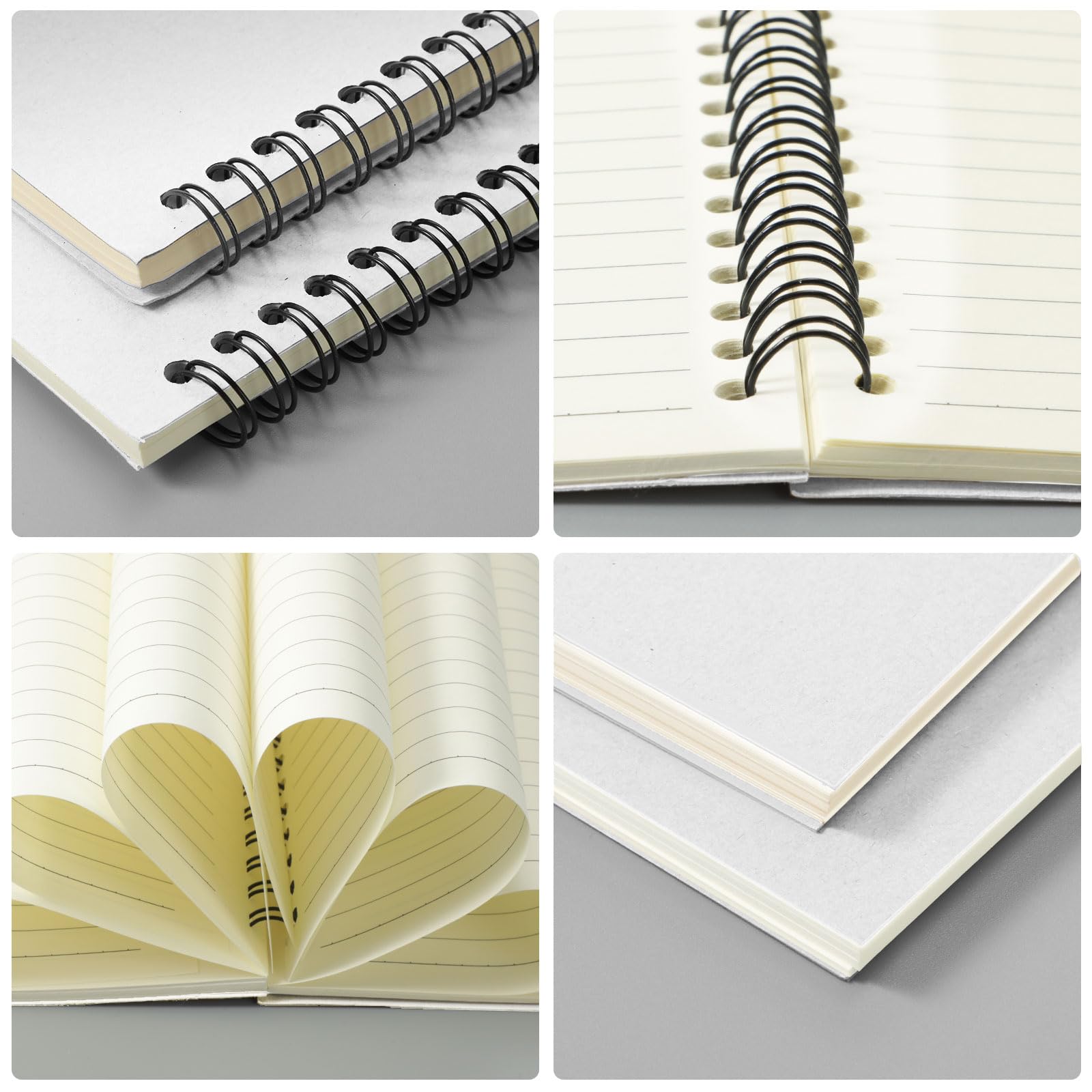 Epakh Confezione da 22 quaderni a spirale A5 con copertina in carta kraft, copertina rigida per il rientro a scuola, 14 x 21 cm, diario di viaggio per il primo giorno di scuola, 50 fogli, 100 pagine