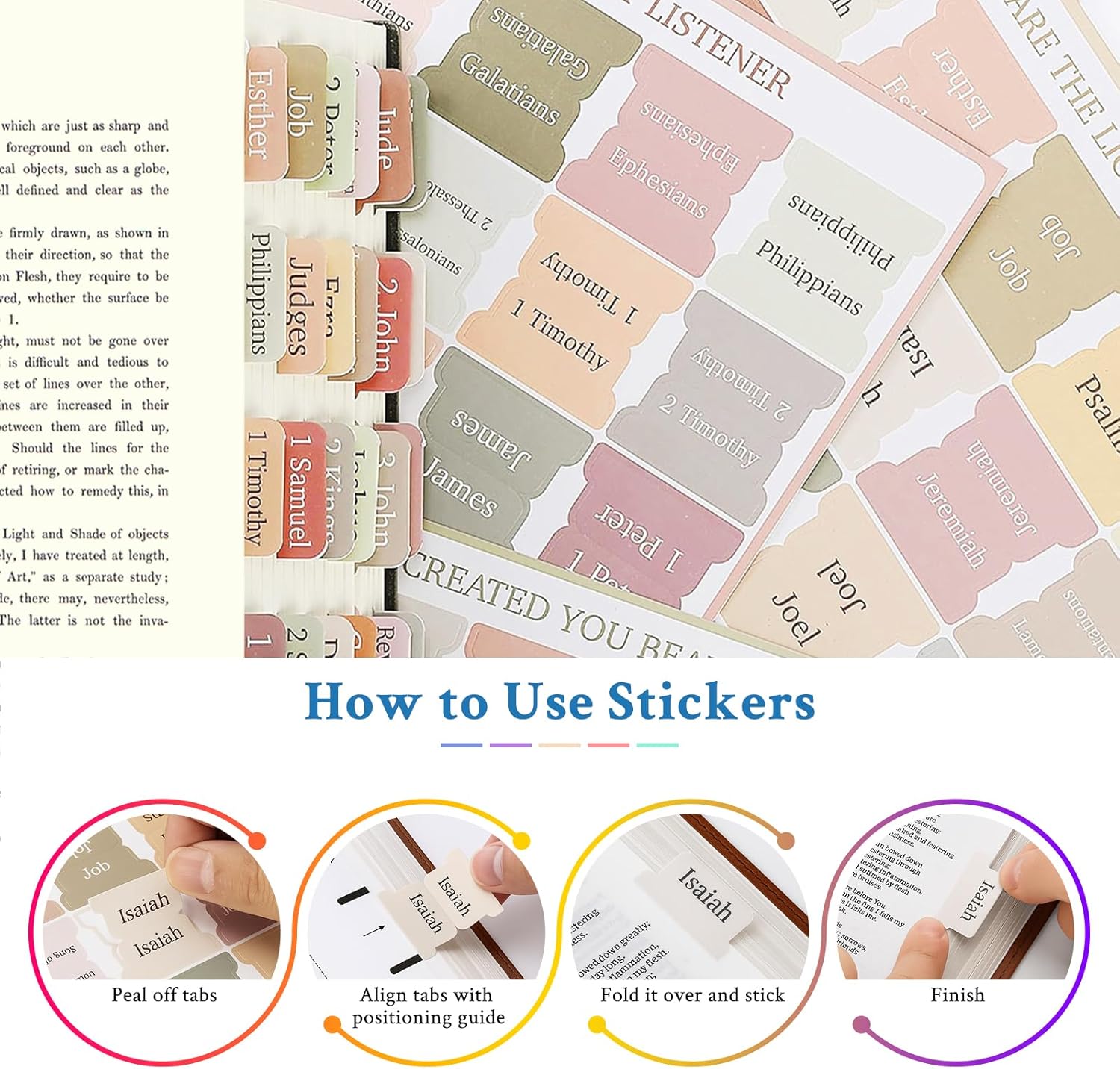 Bible Cover Case for Women, Large Quilted Bible Bag with Bible Study Supplies 5*Sticker & 5*Highlighter & 5*Pen, Stylish Church Bag Journaling Kit, Mothers Day Christian Gifts (Blue Floral) - Image 5