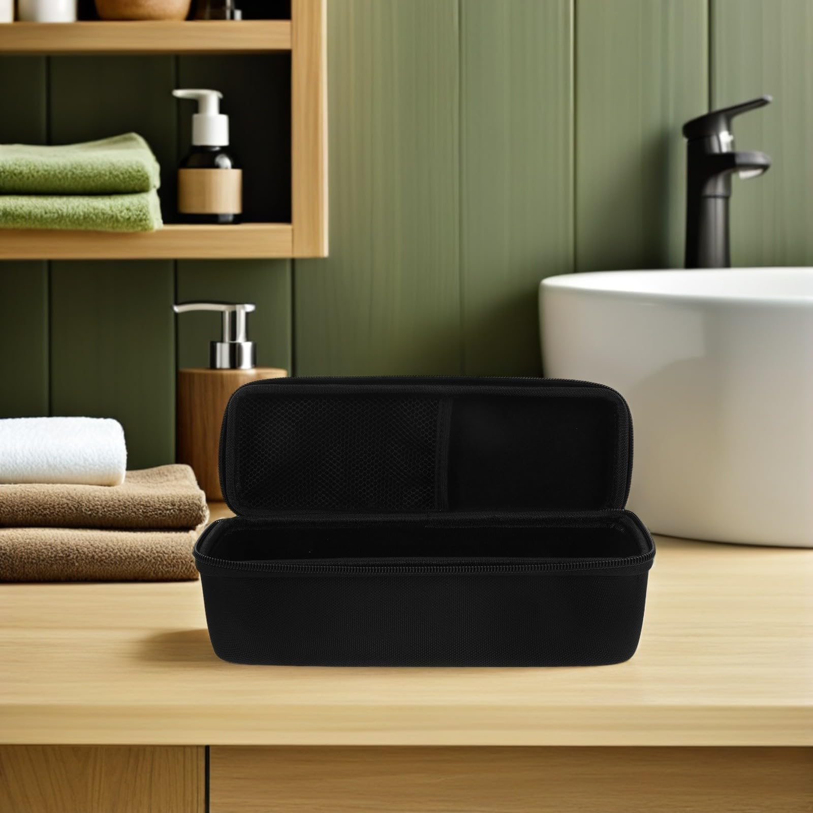 Angoily Reise Organizer Tasche für Munddusche Meo701 Kompakte Wasserabweisende Nylon Schutzhülle Tragbare Aufbewahrungstasche für Gerät Ladegerät und Aufsätze