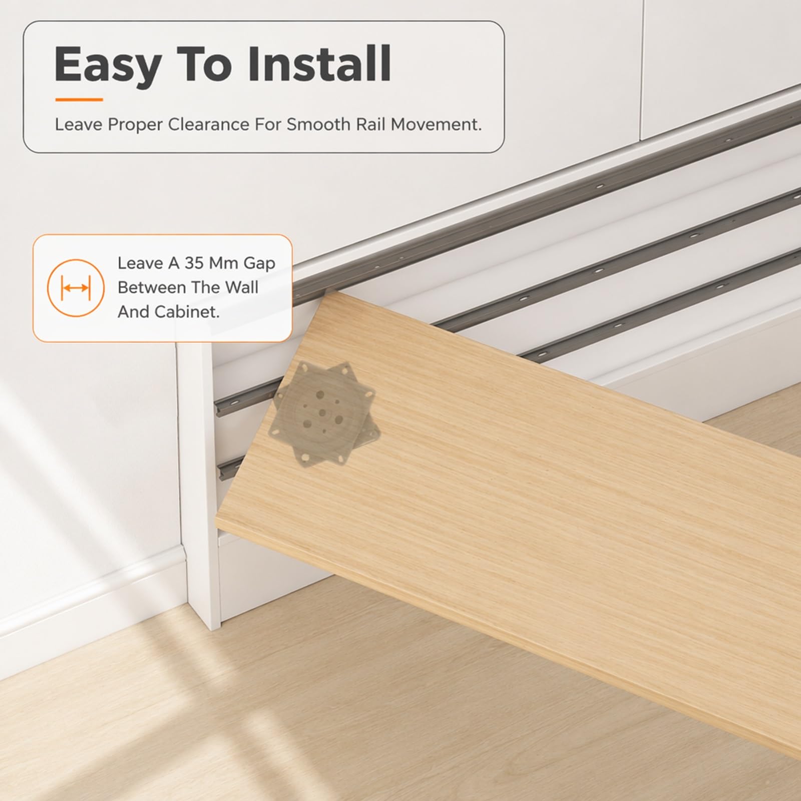 Guias Correderas Systems De Riel Deslizante Para Mesa Giratoria, Extensión De Mesa De Comedor Para Isla De Cocina, Accesorios Deslizantes