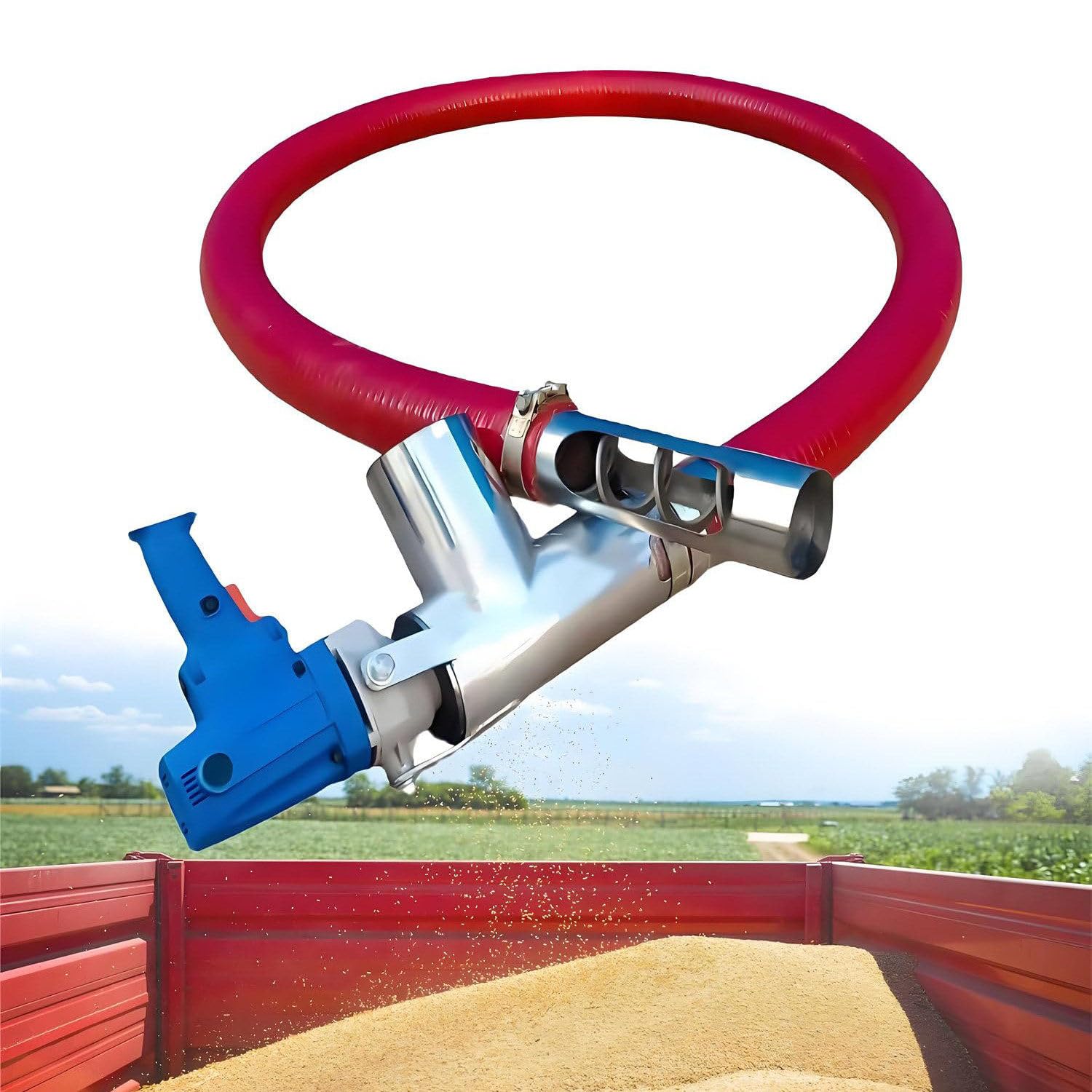 Transportador de succión de grano portátil, manipulación de materiales de alta eficiencia para cemento, fertilizante, grava, capacidad de hasta 200 kg/min, ideal para aplicaciones agrícolas e industri