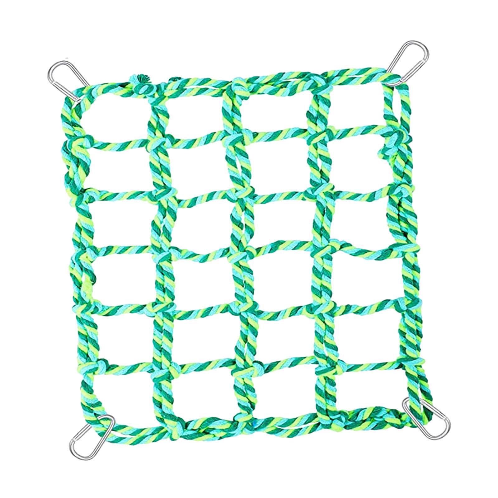 KIOALXZ Pet Hanging Hammock With Bird Rope Net Provides Place For Climbing Encourages Wellness And Enjoyment For Pets Bird Rope Net Cage Decor Accessories , green , 32x25cm