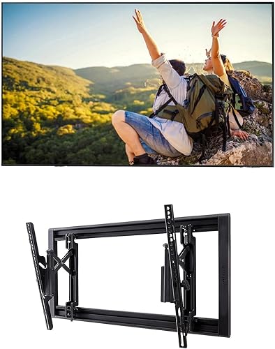 SAMSUNG QN43Q60CAFXZA 43 pulgadas QLED 4K Quantum HDR Dual LED Smart TV con un VLT7-B2 42-90 pulgadas gran inclinación avanzada 4D soporte de pared