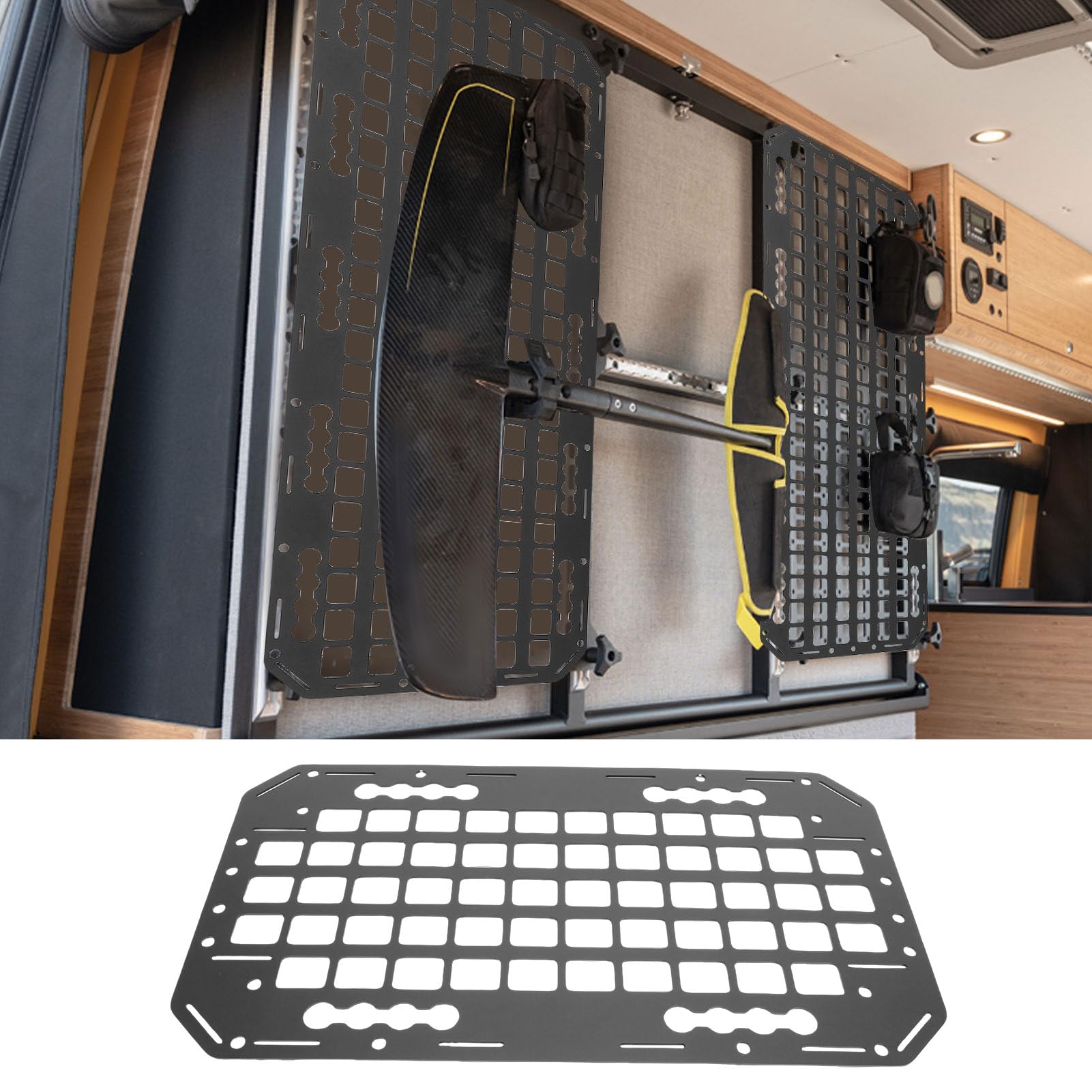 LKW-Ladeflächen-Molle-Panel, Rack-Aluminium-L-Schienenfahrzeug, modulares Aufbewahrungspanel für die Organisation von LKW-Auto-Wohnmobil-Garagen