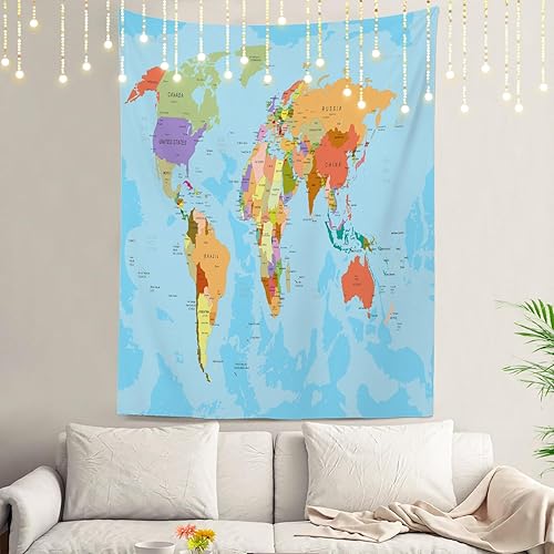 Miniatura 64 de Shrahala Tapiz de pared de acuarela desgastado, elegante pintura para colgar en la pared, tapiz grande decorativo de fibra de poliéster, dobladillo