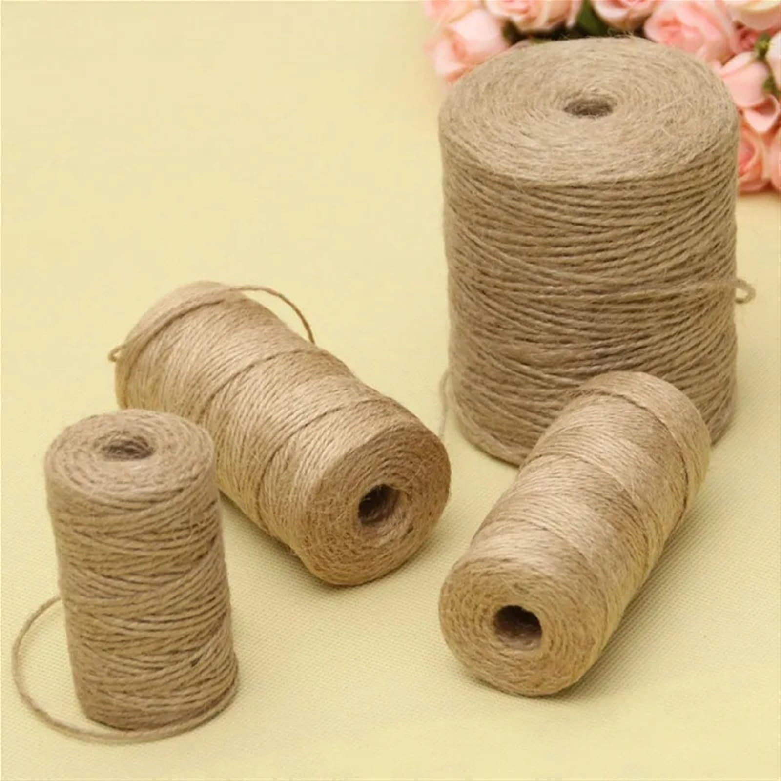 Corda di iuta Corda di iuta naturale, spago, nastro, artigianato, cucito, fai da te, canapa, decorazione for feste nozze