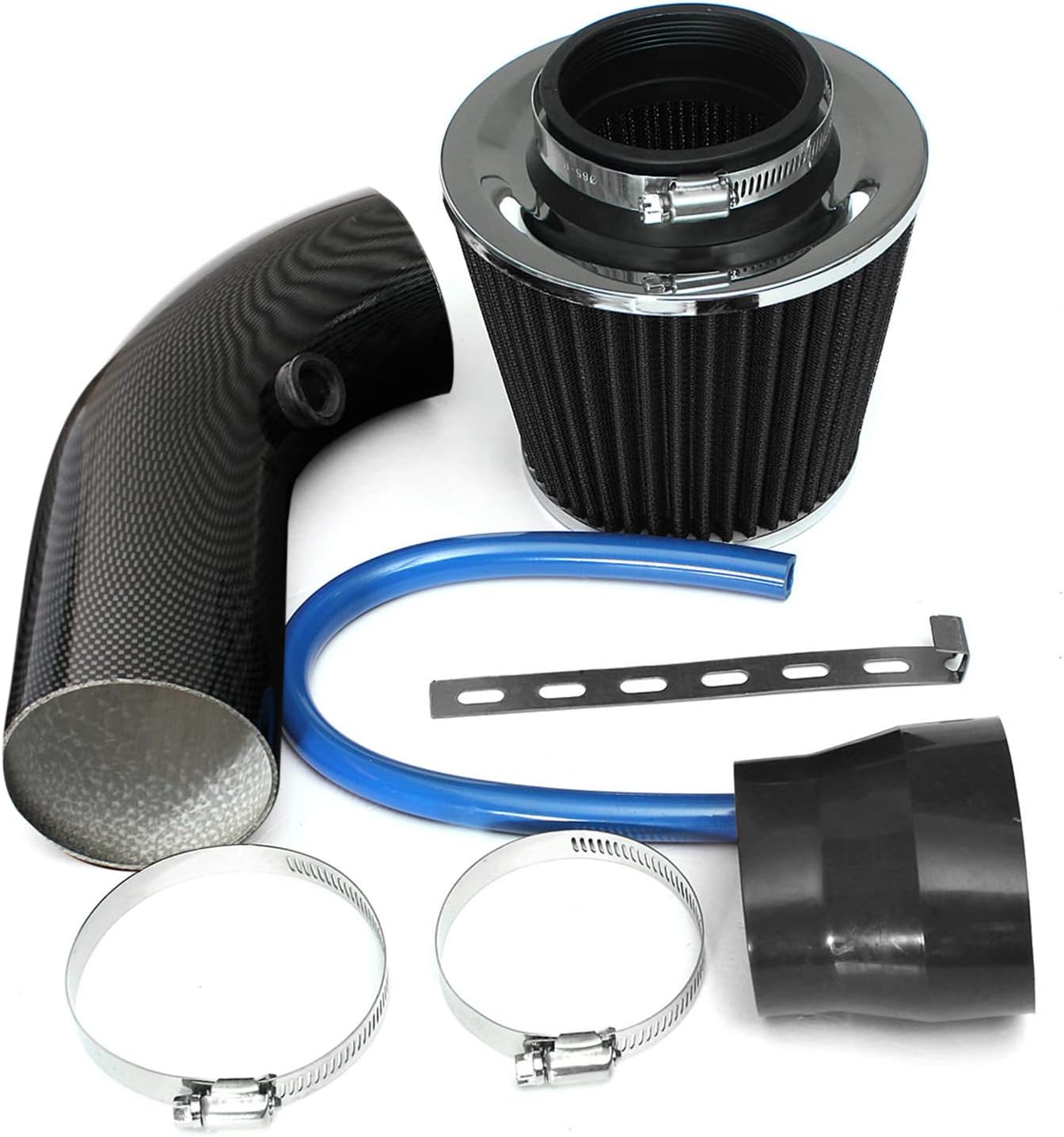 Labymos 64-76mm/3'' Universal Car Cold Air Intake Filter Induction Pipe Power Flow Hose System