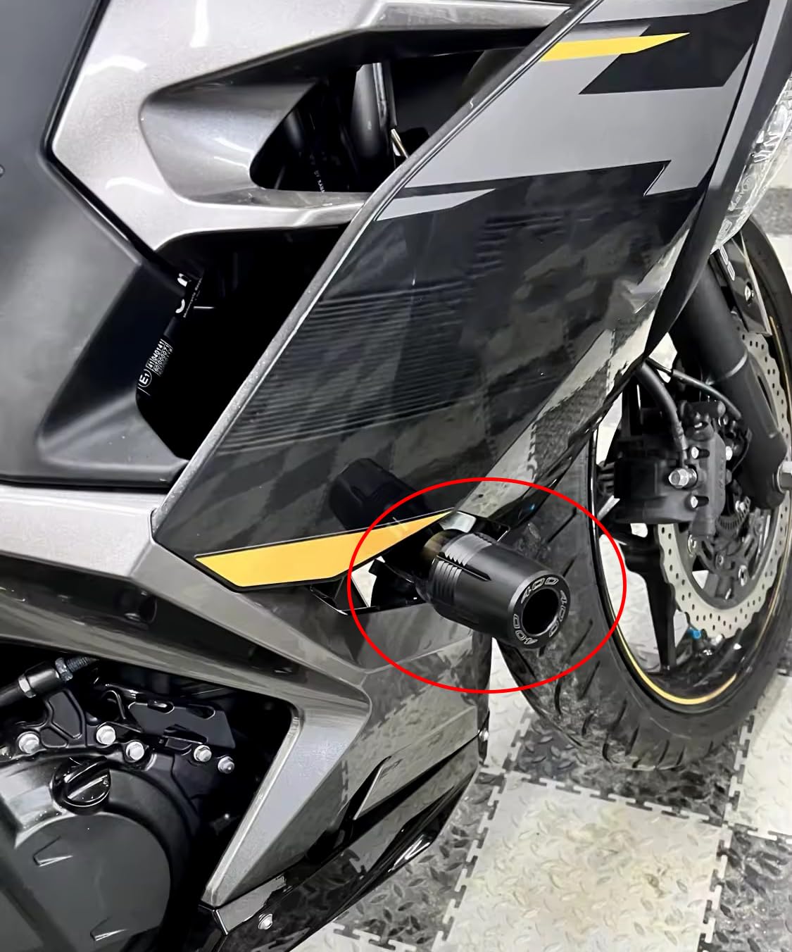 Motorrad Sturzschutz Crashpads für Ninja 500 SE Z500 Ninja400 Zubehör | Motorrad zubehör | Ninja 500 SE Z500 NINJA500 2025 2026 | Ninja 400 Ninja400 Z400 | Motorrad Sturzpads Sturzschutz Crashpads