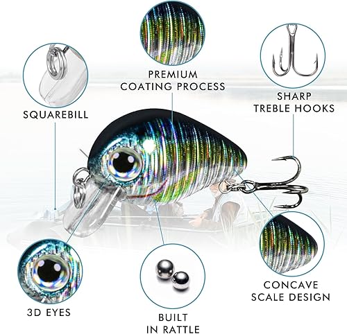 Miniatura 69 de TRUSCEND Swimmax - Señuelos de pesca realistas para agua salada y agua dulce, para trucha lucioperca, lucio, salmón azul, cebo, pesca de lubina, A-4