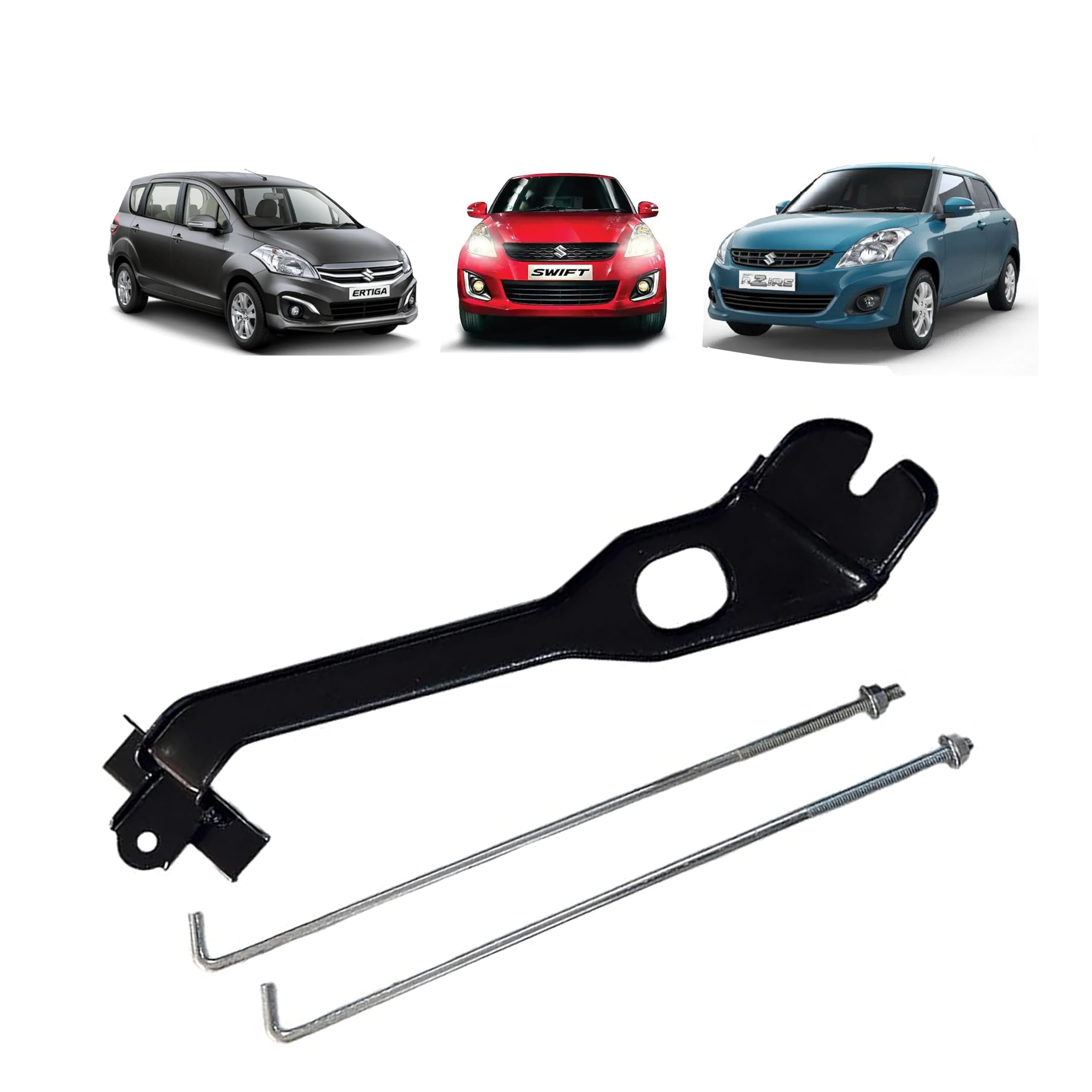 Autokosh Car Battery Holder Clamp Compatible with Maruti Suzuki Swift, Dzire, Ertiga | High-Strength Metal Mount Tie Down Rod Kit-picture-11