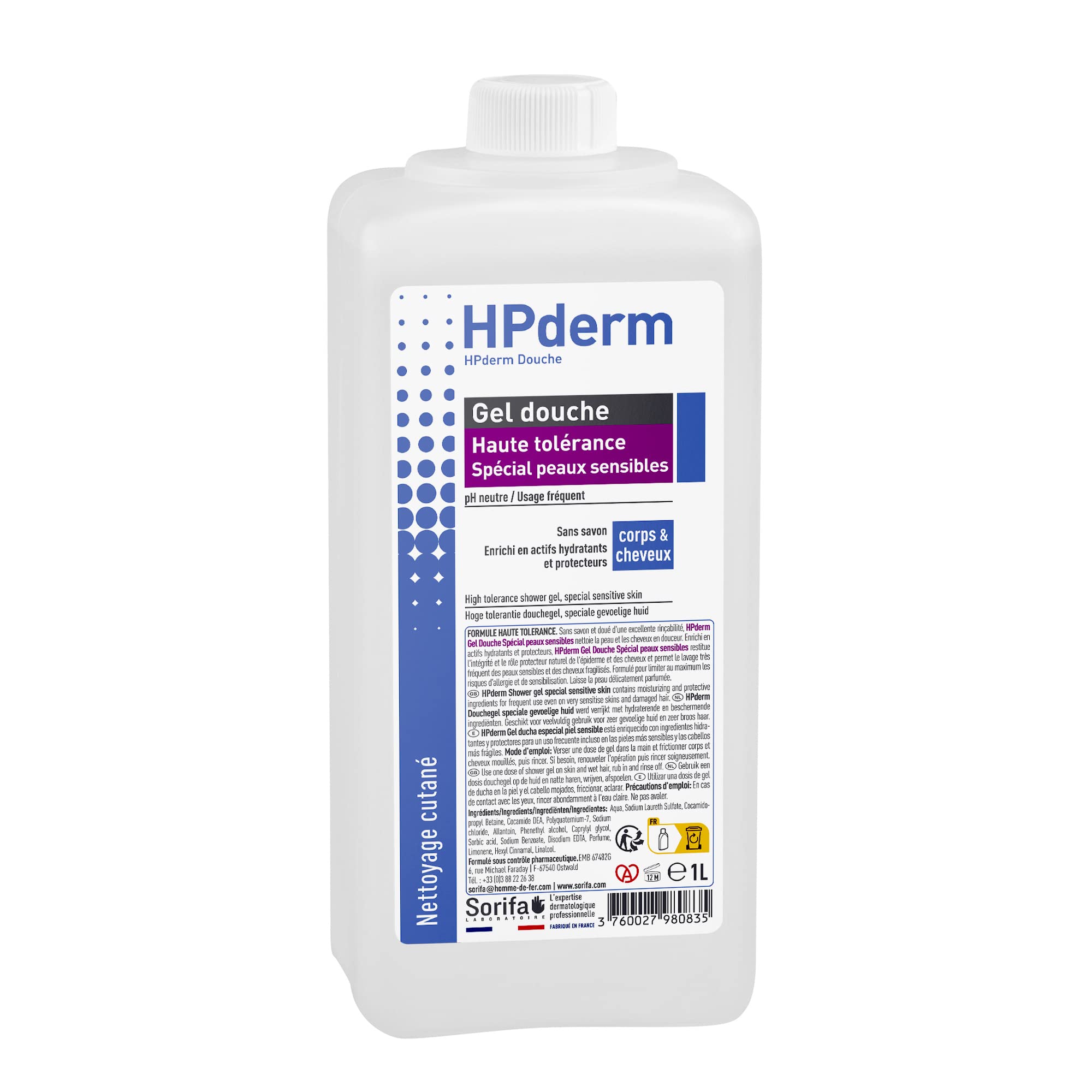 HPderm Duschgel für empfindliche Haut, 1 l