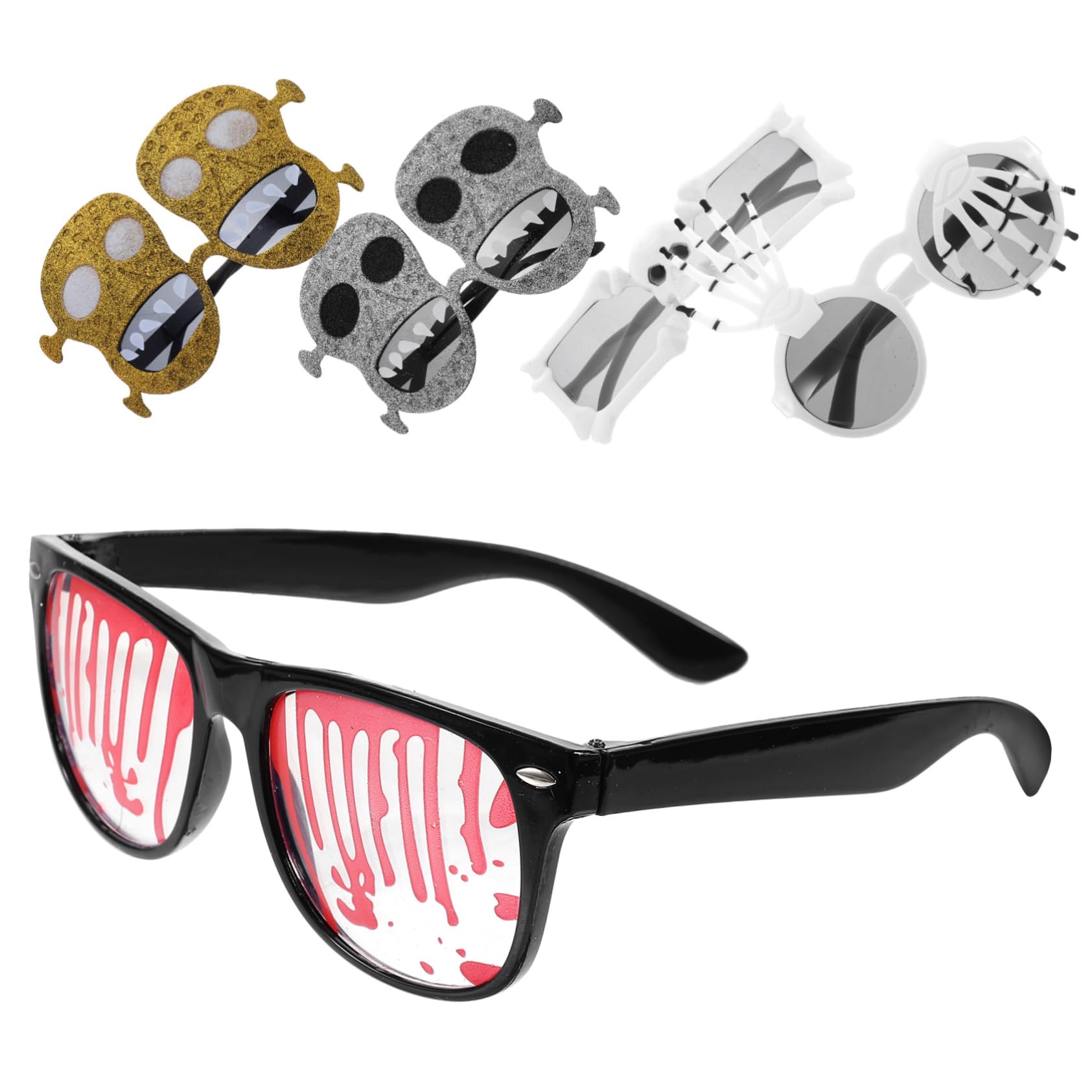 FOMIYES Unique Halloween Themed Eyeglasses 5pcs Novelty Glasses for Party Costume Glasses Gothic Elements