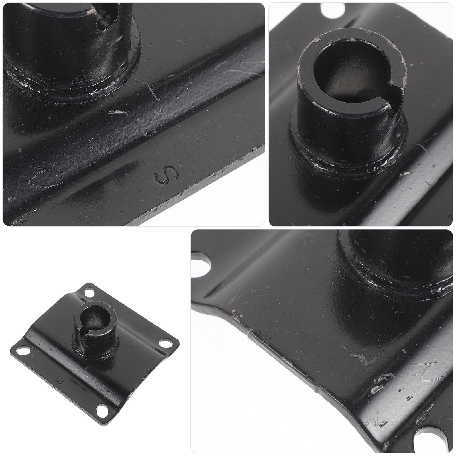 Angoily Conector de Ajuste para Silla Barbero de Metal Negro, Pieza Práctica y Moderna para Reparación de Sillas de Salón, Adecuado para Estilistas Profesionales